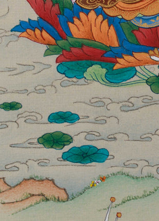 Himalayan Art of Guru Rinpoche | Compact Tibetan Thangka