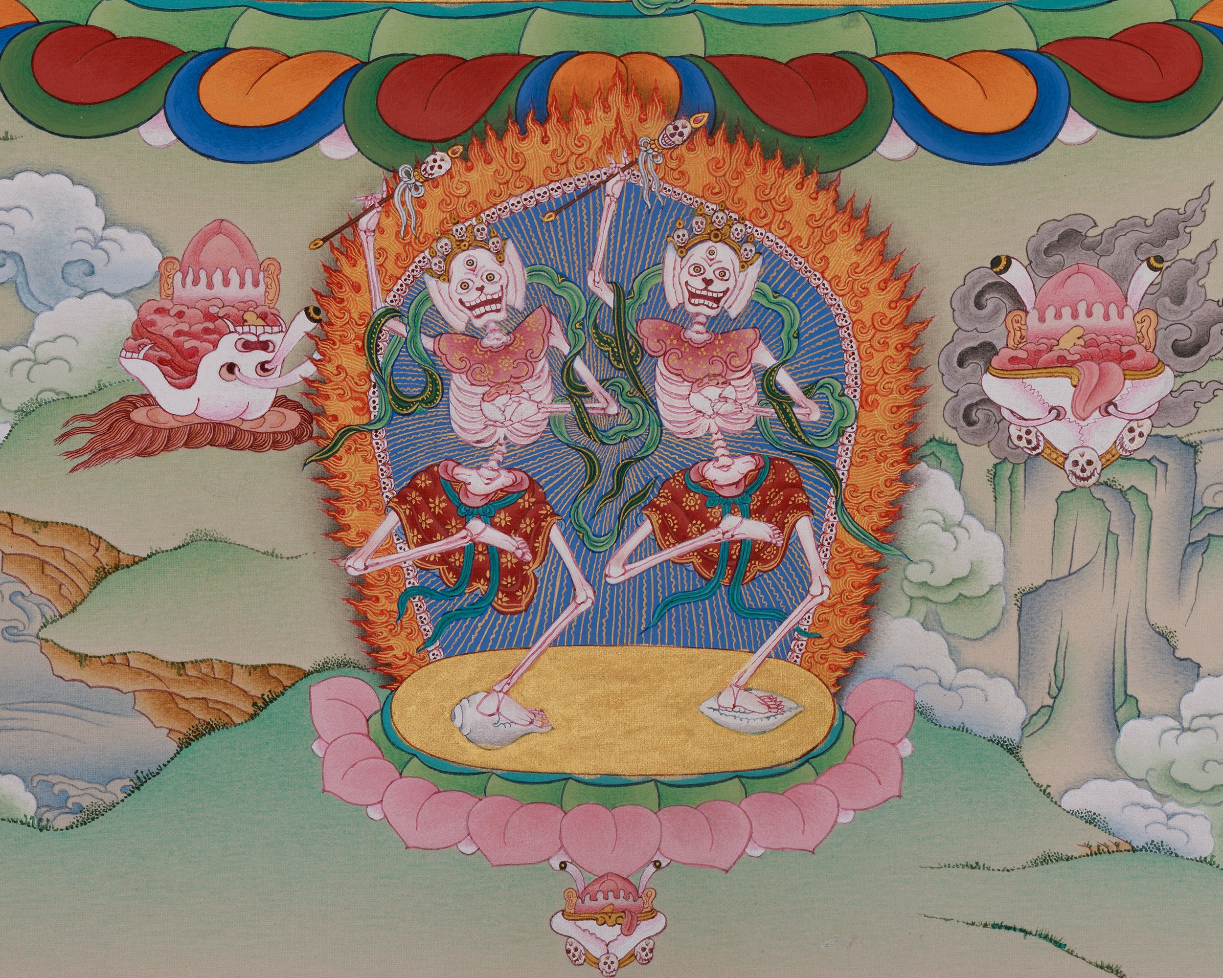 Tantric Dakini Vajrayogini Thangka | Wrathful Enlightened Goddess