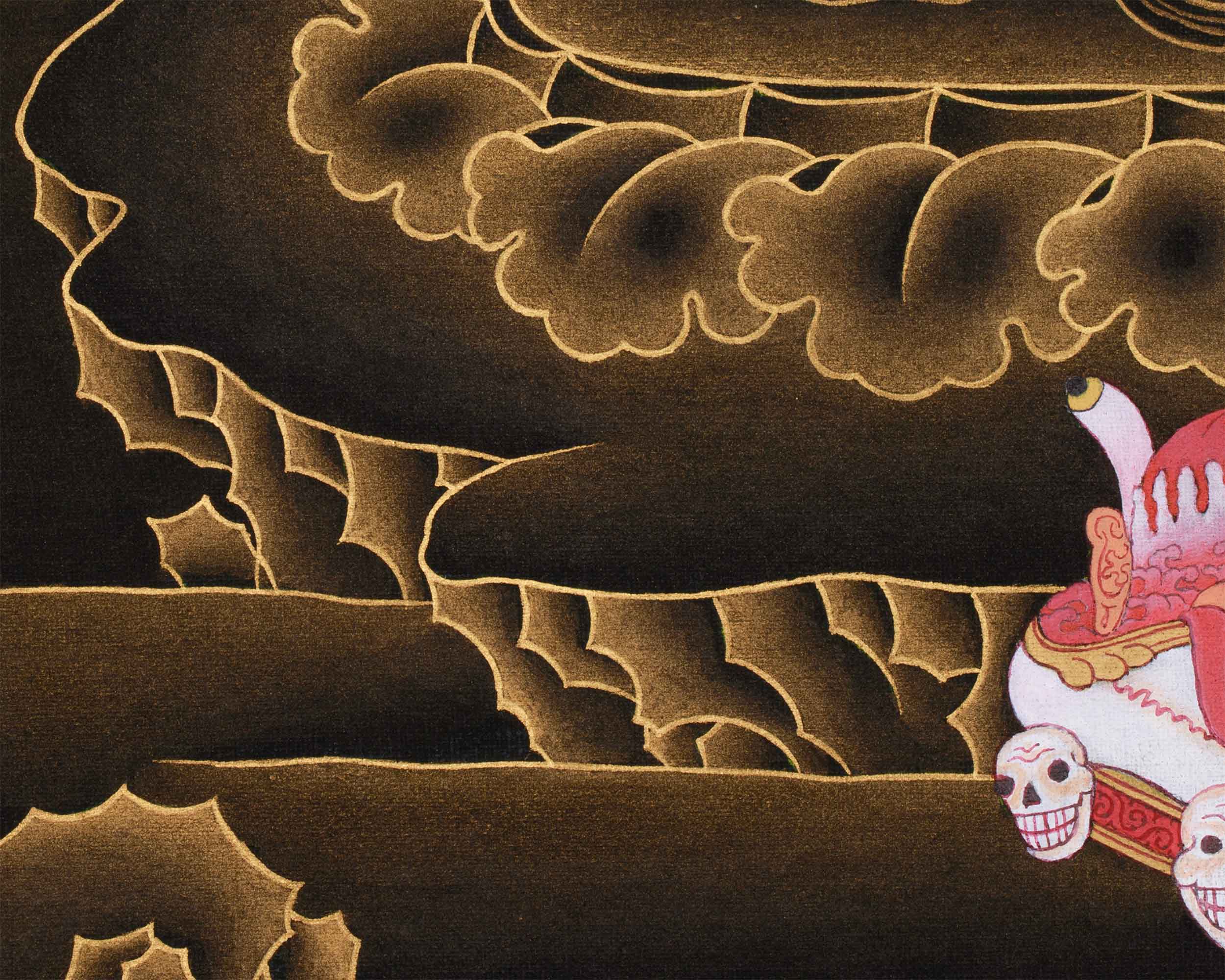 Original Dharma Protector Vajrapani Thangka | The Bodhisattva of Strength and Courage