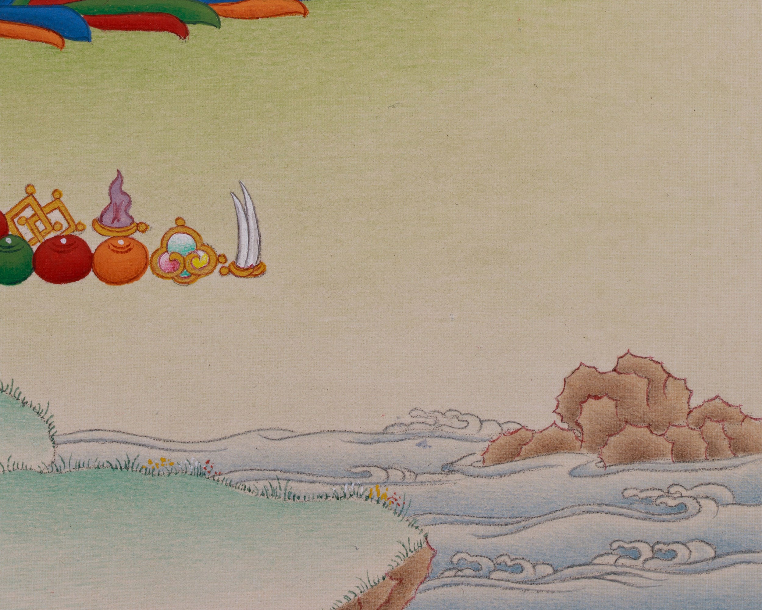 Thangka of White Tara, Goddess of Longevity | A Sacred Symbol of Peace and Health