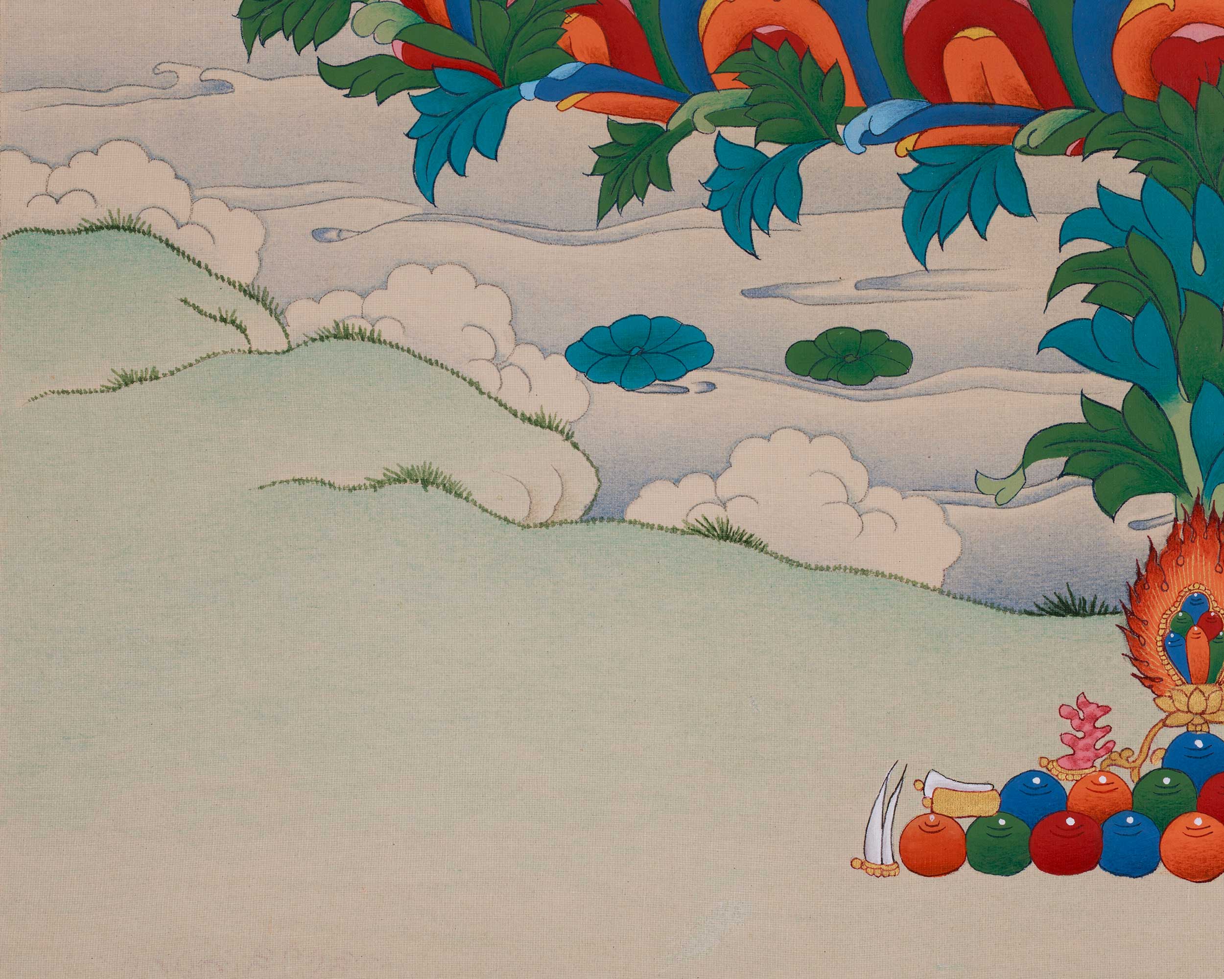 Thangka of Enlightened Master Guru Rinpoche | Second Buddha of Enlightenment and Protection