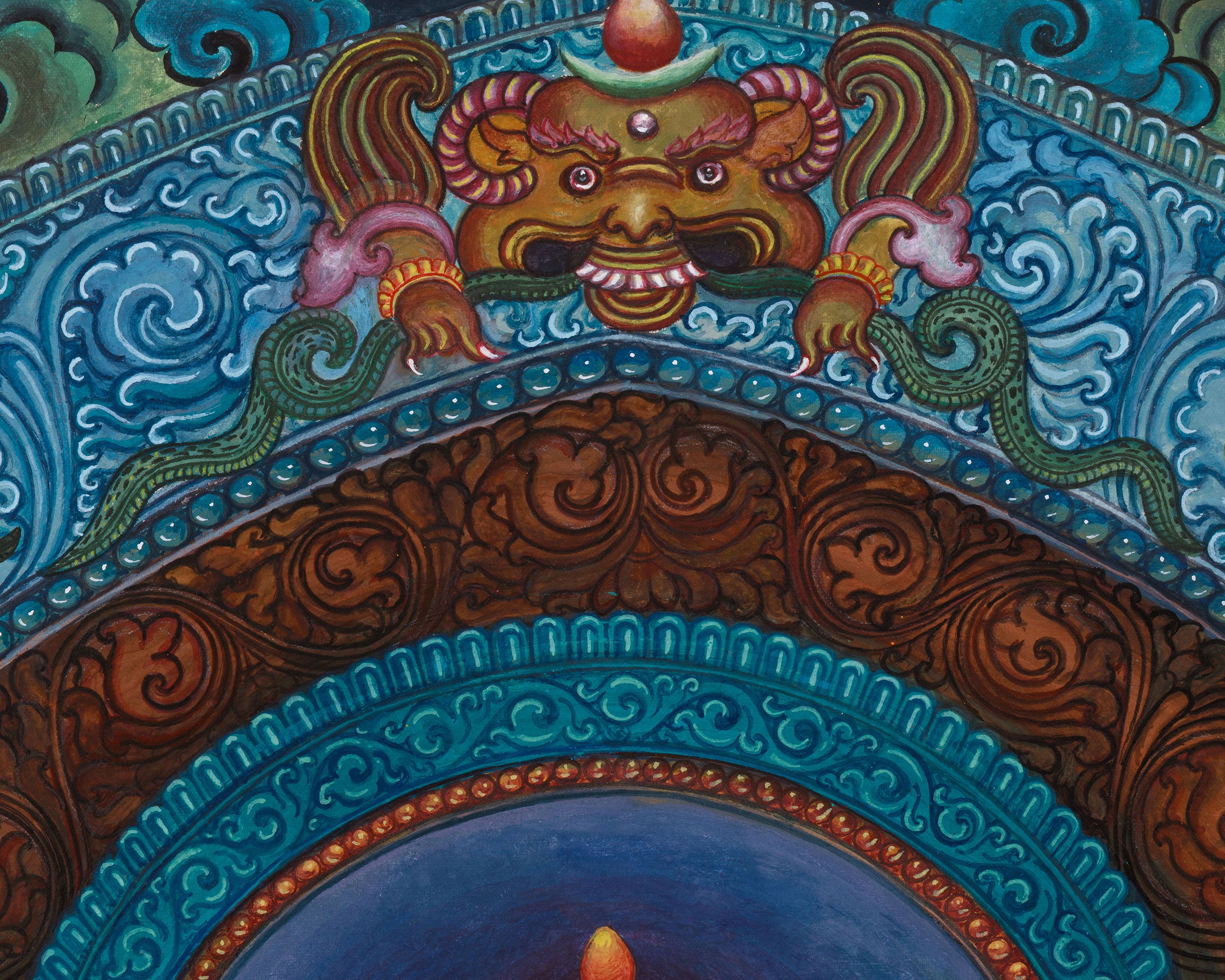 Divine Six-Armed Vasudhara Canvas Print | Buddhist Goddess of Wealth