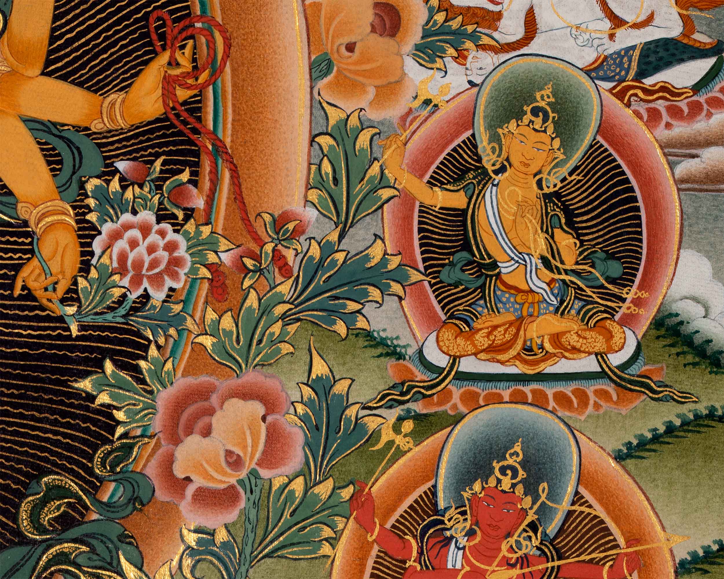 Amoghpasha Lokeshvara Giclee Print For Daily Meditation | Newari Paubha Print For Buddhism Practice