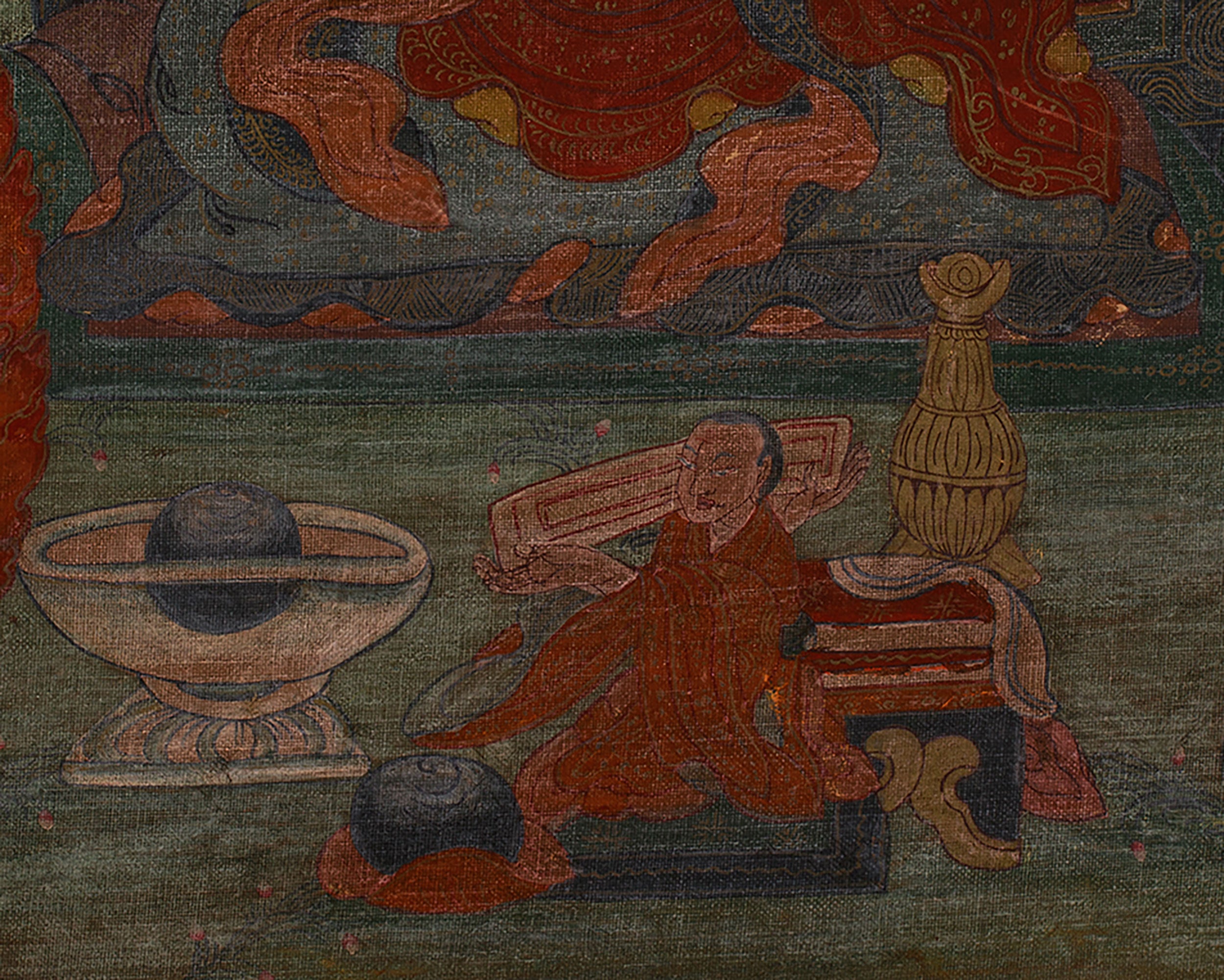 Historic Tibetan Buddhist Masters Artwork | Vintage Collectible