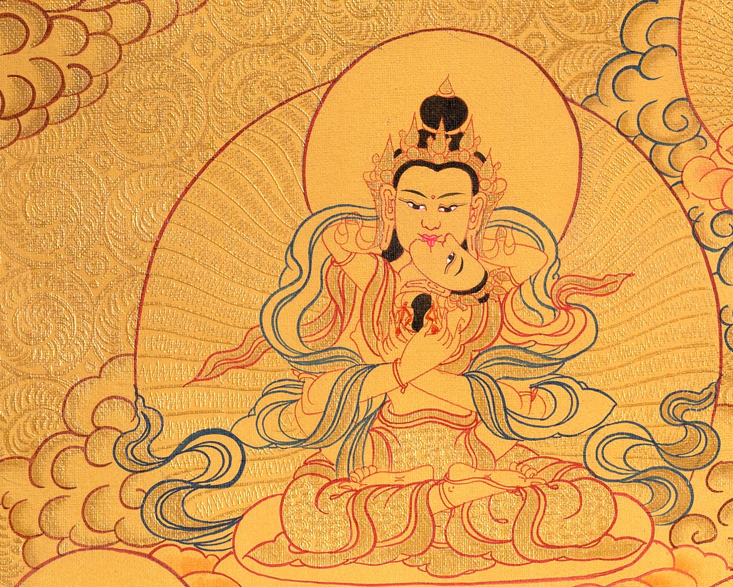 Guru Rinpoche Thangka | Hand Painted Buddhist Art | Wall Decors