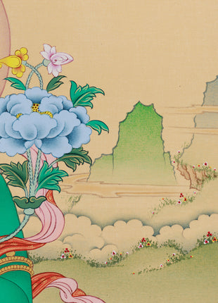 Green Tara Buddhist Art Print | Divine Feminine Poster | Tibetan Goddess Tara