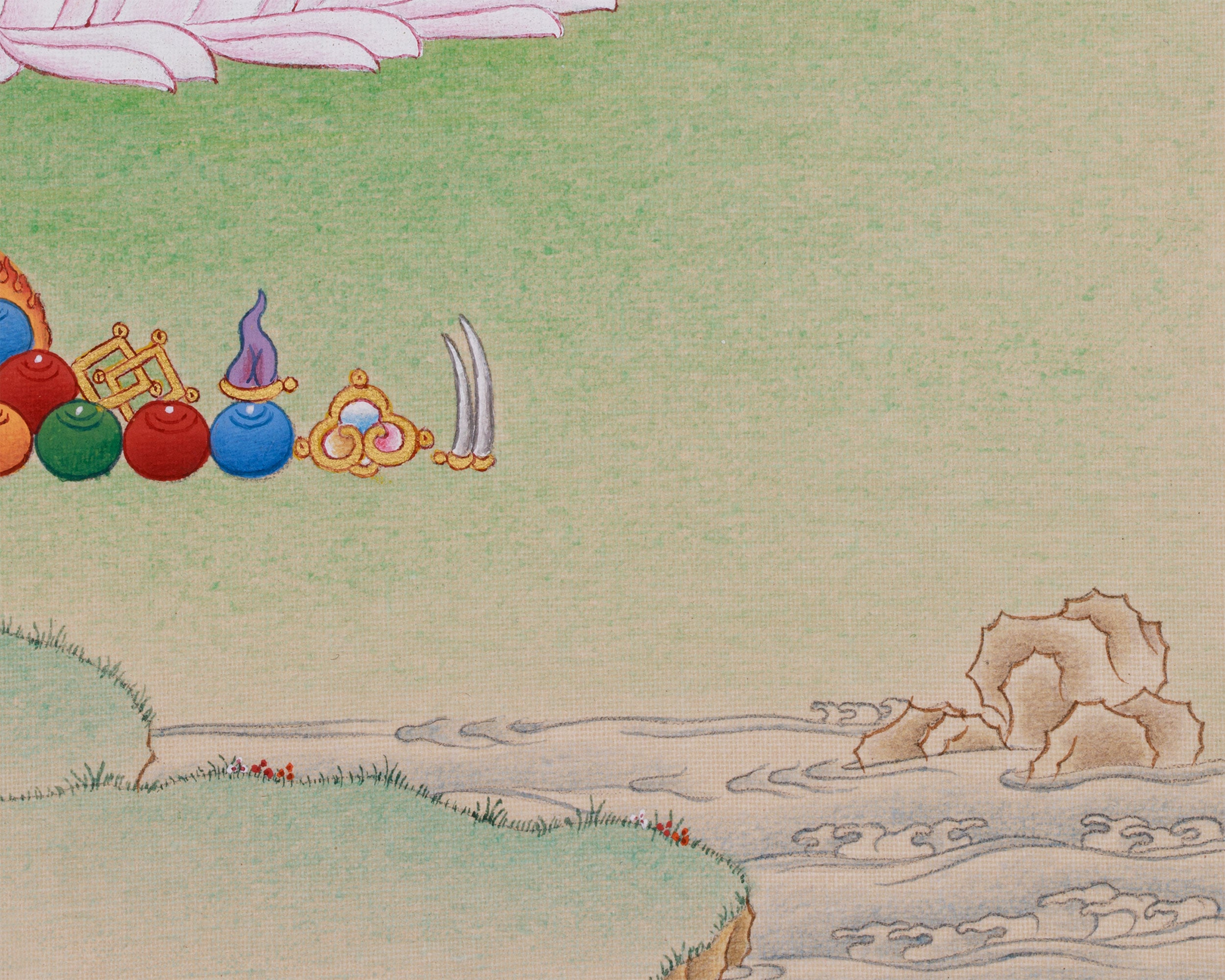 Goddess of Longevity White Tara Thangka | Buddhist Healing Arts