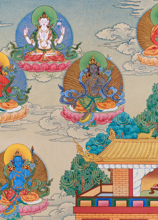 21 Taras Figurine Painting | Taras of Orgyen Chokgyur Lingpa Tradition