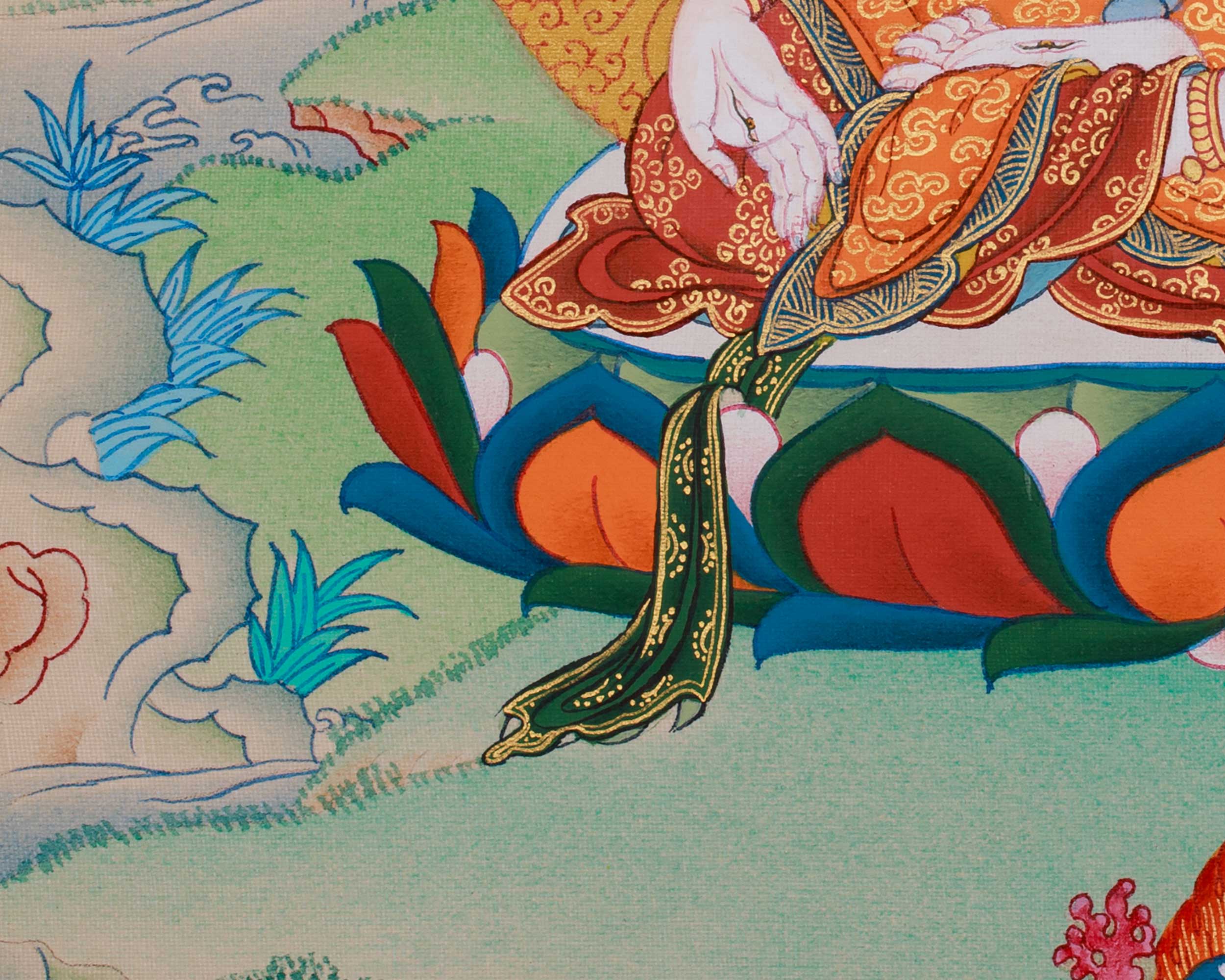 Thangka of Long Life Goddess White Tara | The Female Bodhisattva of Healing