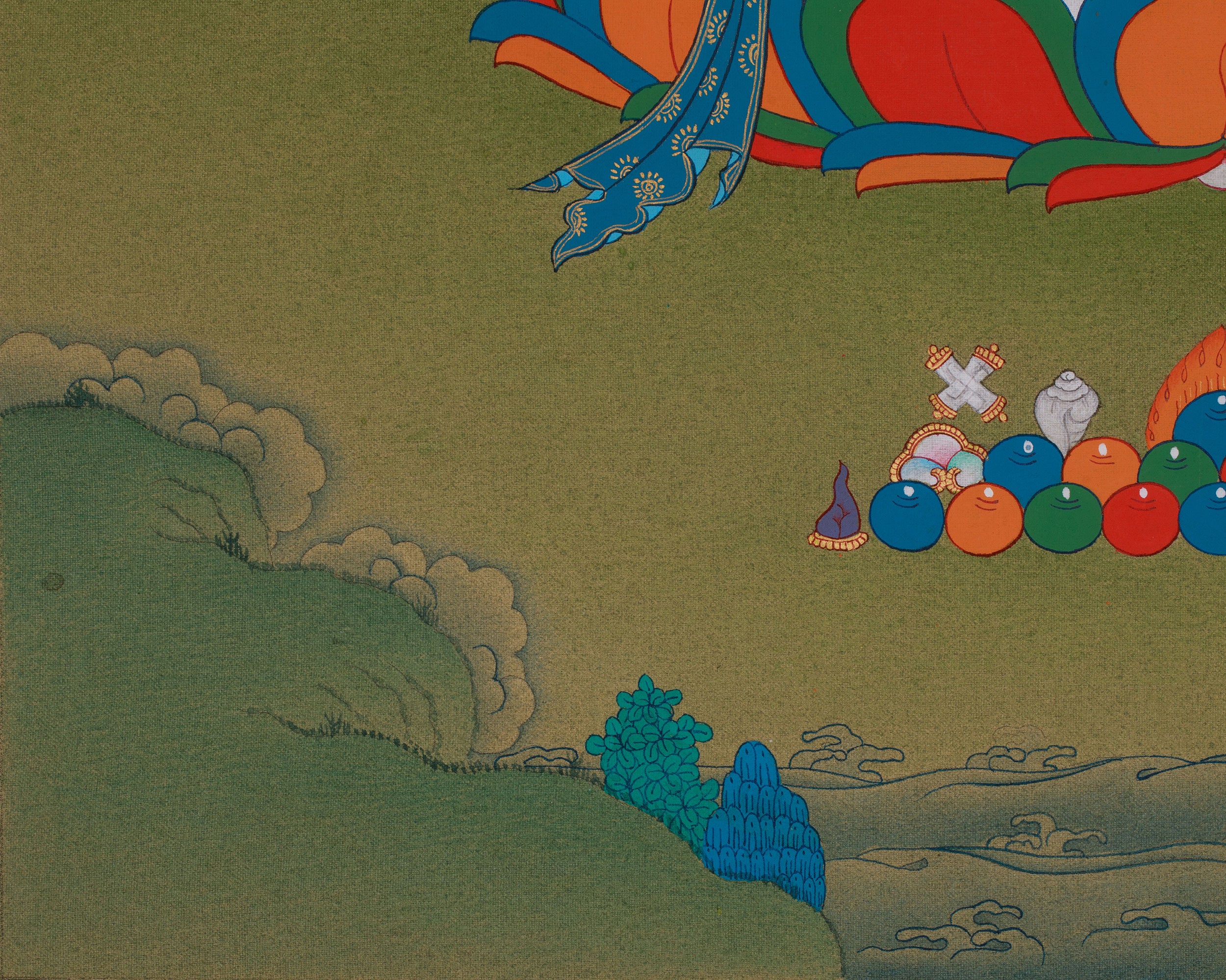 Buddhist Thangka of Manjushri | The Bodhisattva of Wisdom