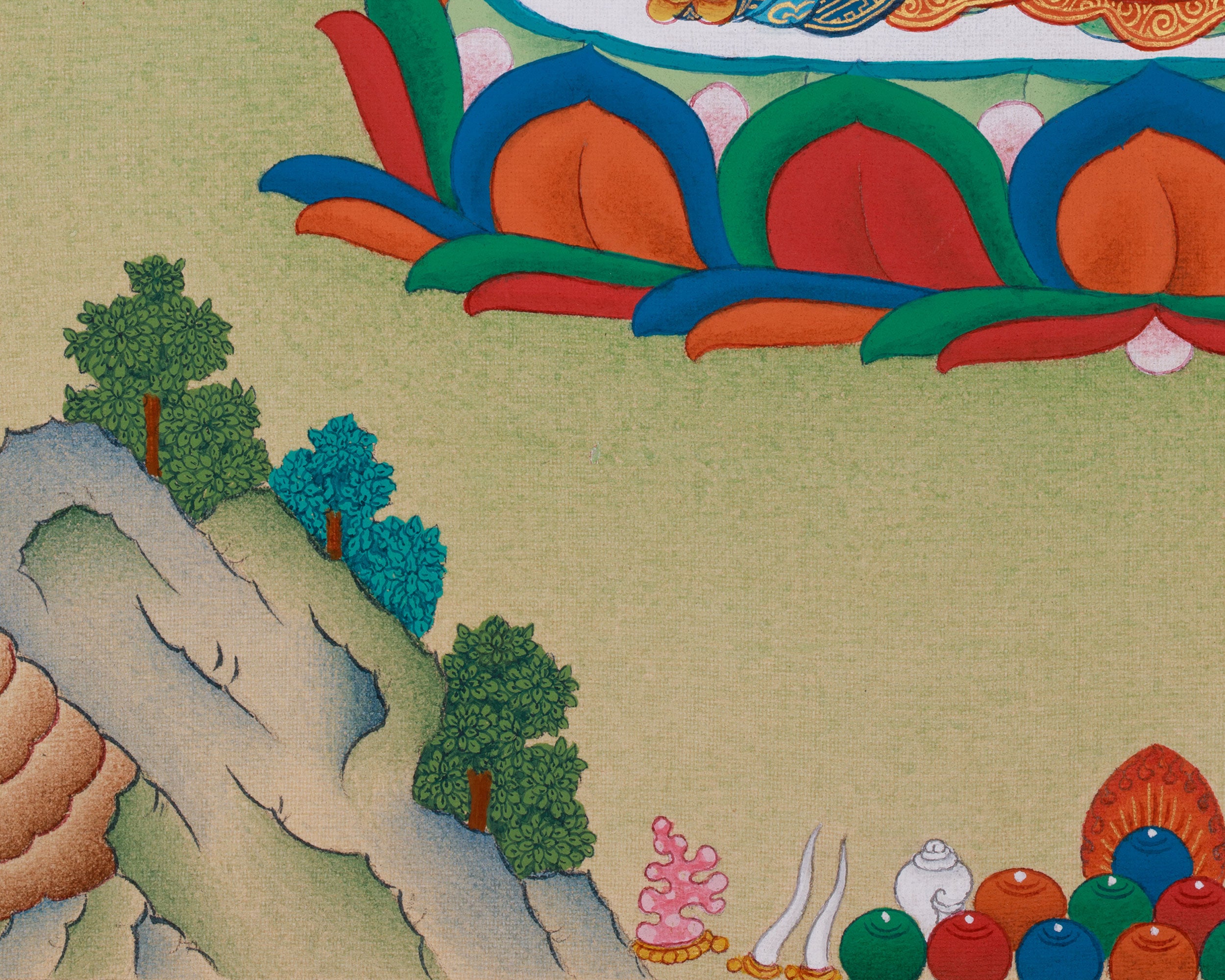 Four Armed Chenrezig, Bodhisattva of Compassion | Traditional Artwork
