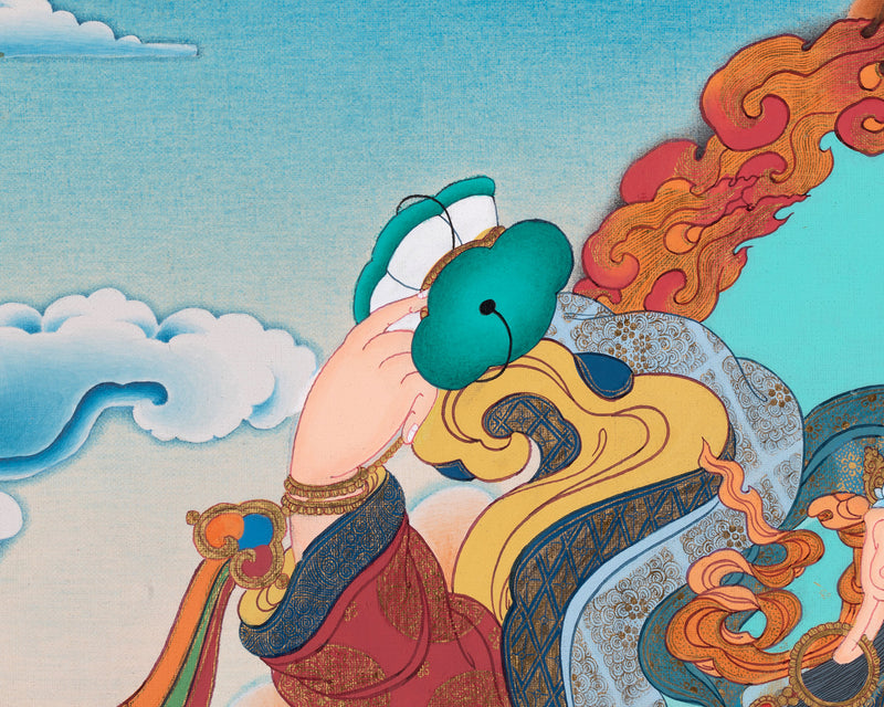 Achi Tsogyal Thangka | Blessing of Achi Chokyi Drolma | Religious Wall Hanging