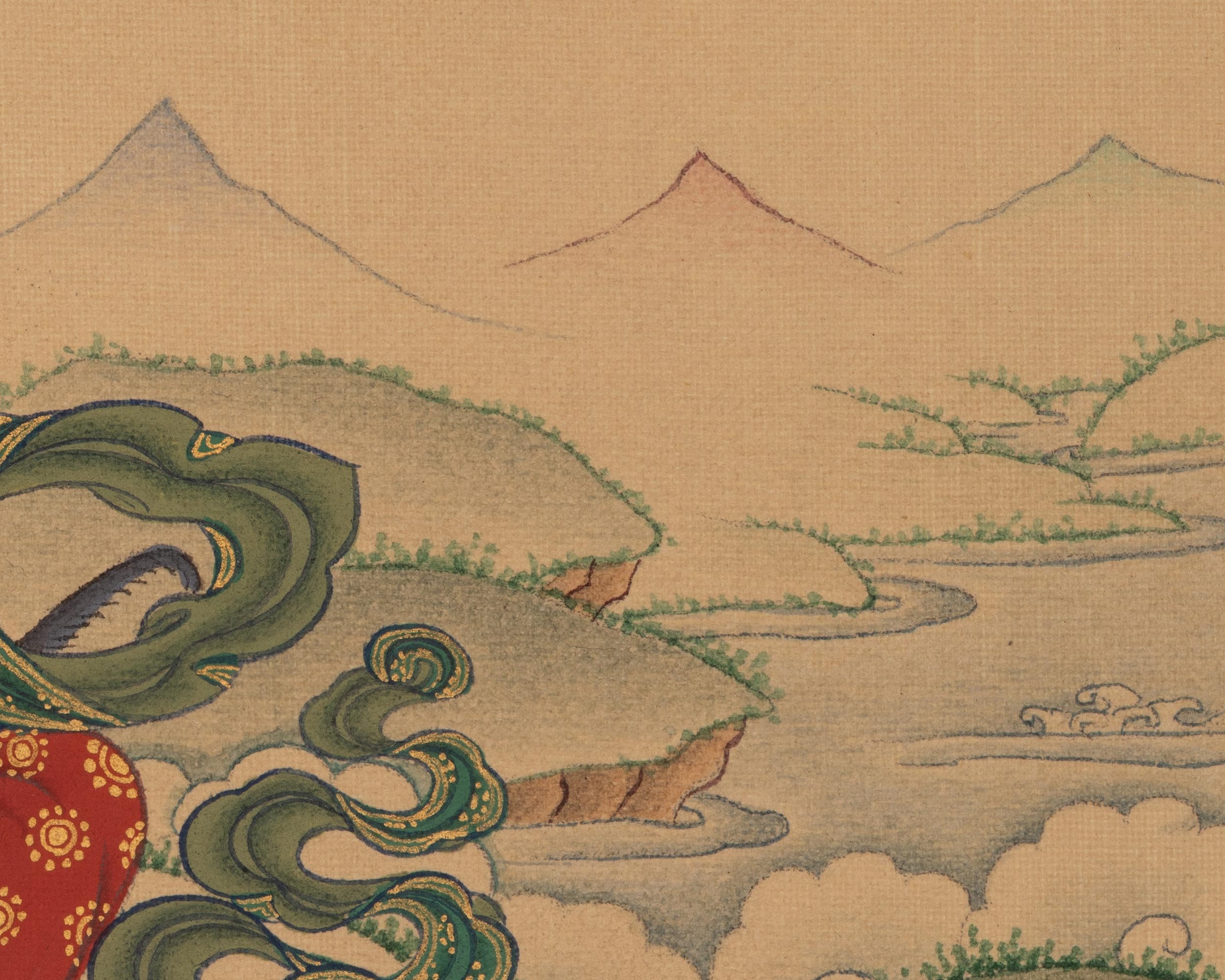 Vaishravana Thangka | Guardian King and Protector Deity In Buddhism | Namtoshe Art