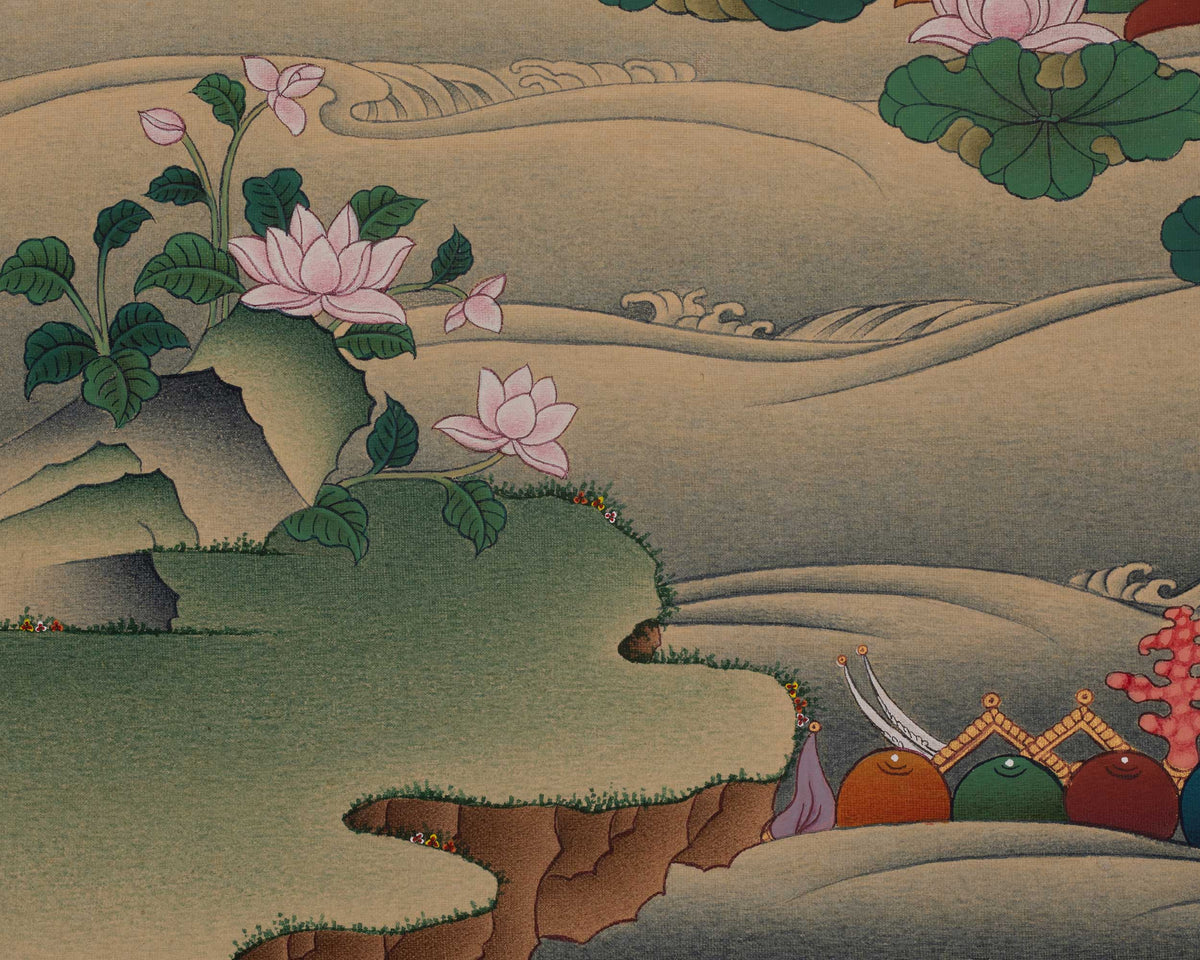Chenrezig Thangka Painting Art | Avalokiteshvara Thangka | Boundless Compassion of All Buddhas