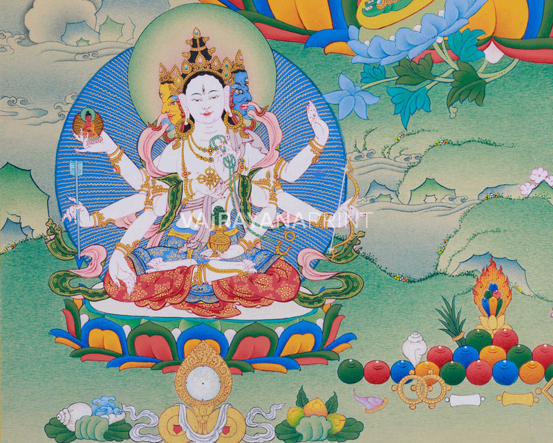 Mother Tara's Thangka Print | High Quality Green Tara Spiritual Reflection