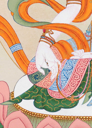 Divine Goddess White Tara Thangka