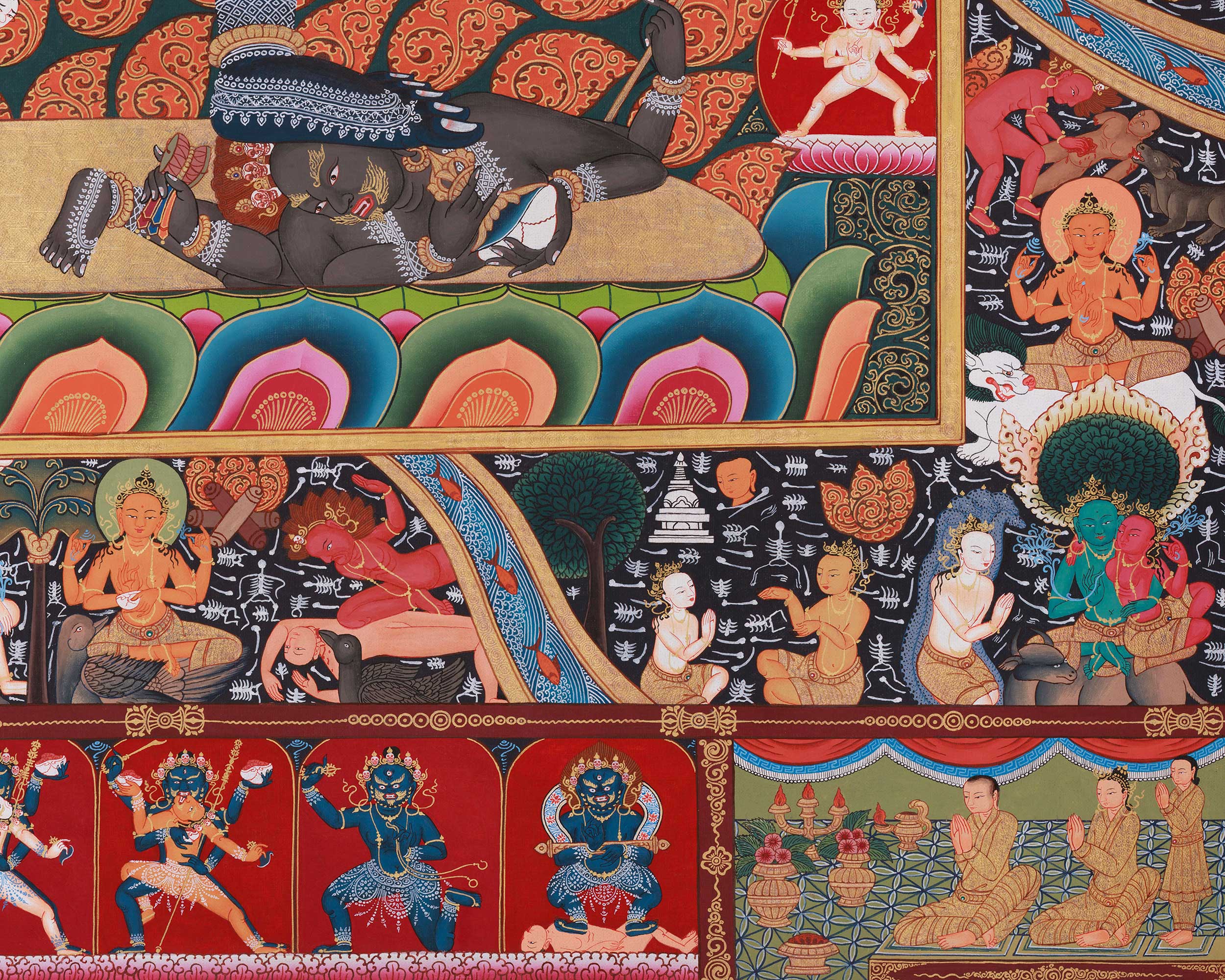 12-Armed Chakrasamvara Thangka | Yidam Deity of Enlightened Union and Transformative Energy