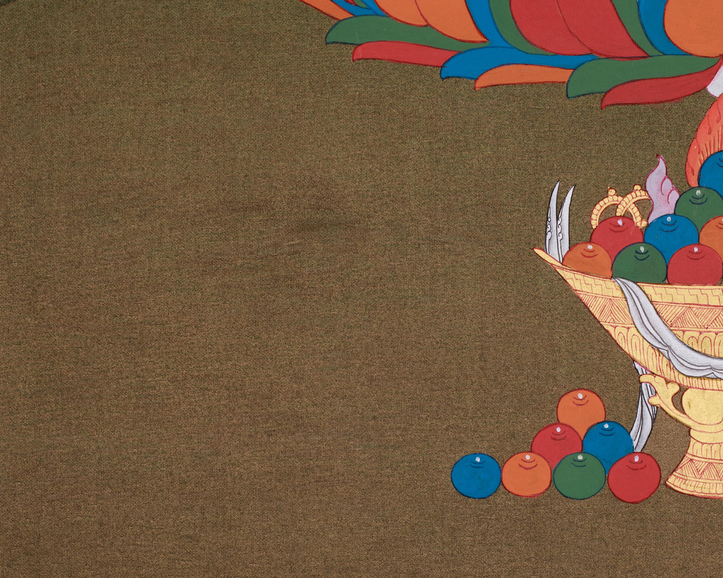 Traditional White Tara, Healing Goddess | Female Bodhisattva | 24K Gold, Acrylic Colors