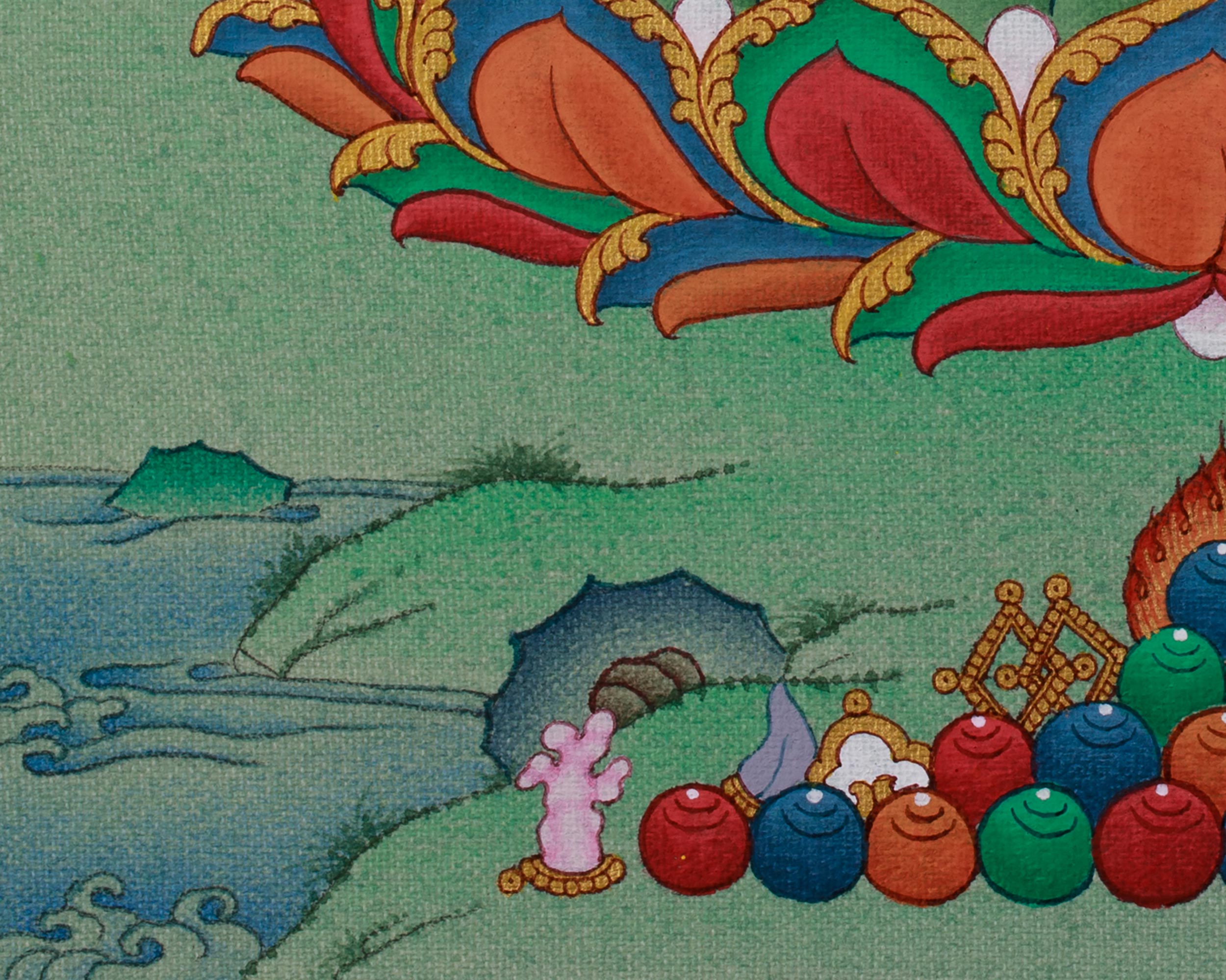 Divine Thangka of Shakyamuni Buddha | A Sacred Representation of Enlightenment