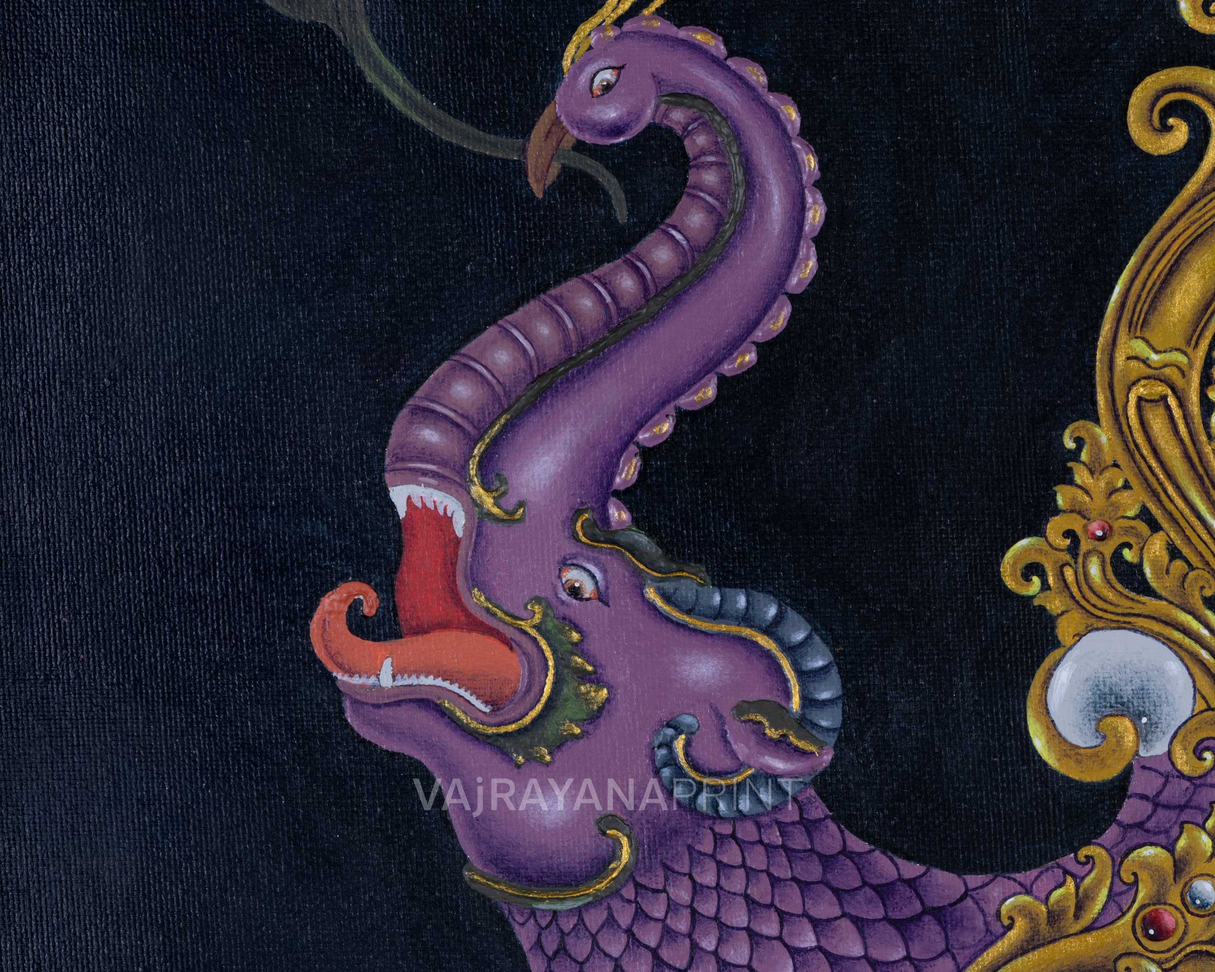 Two Makara Print Set: Thangka Prints