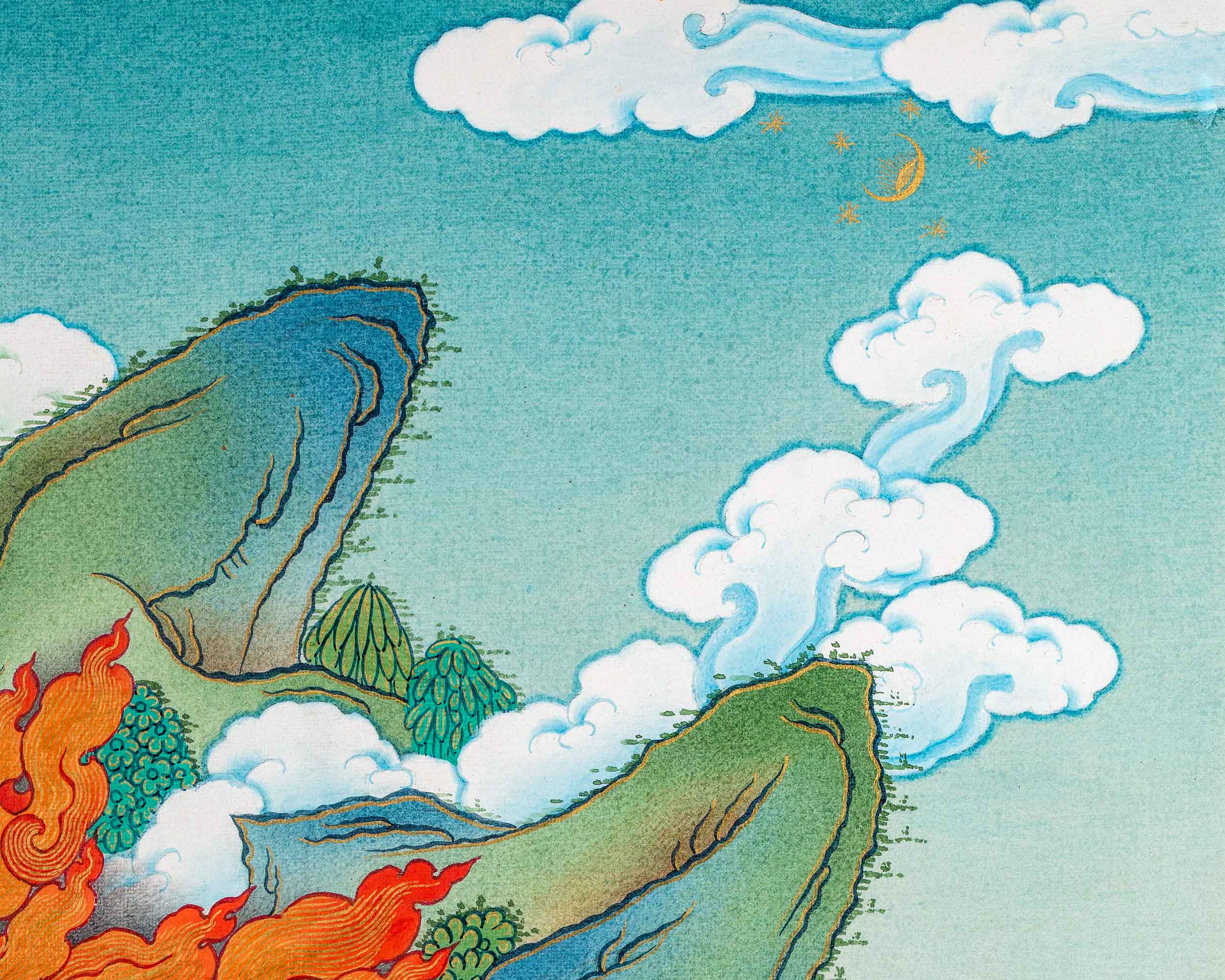Mahakala Bernagchen Thangka | Fierce Dharma Protector