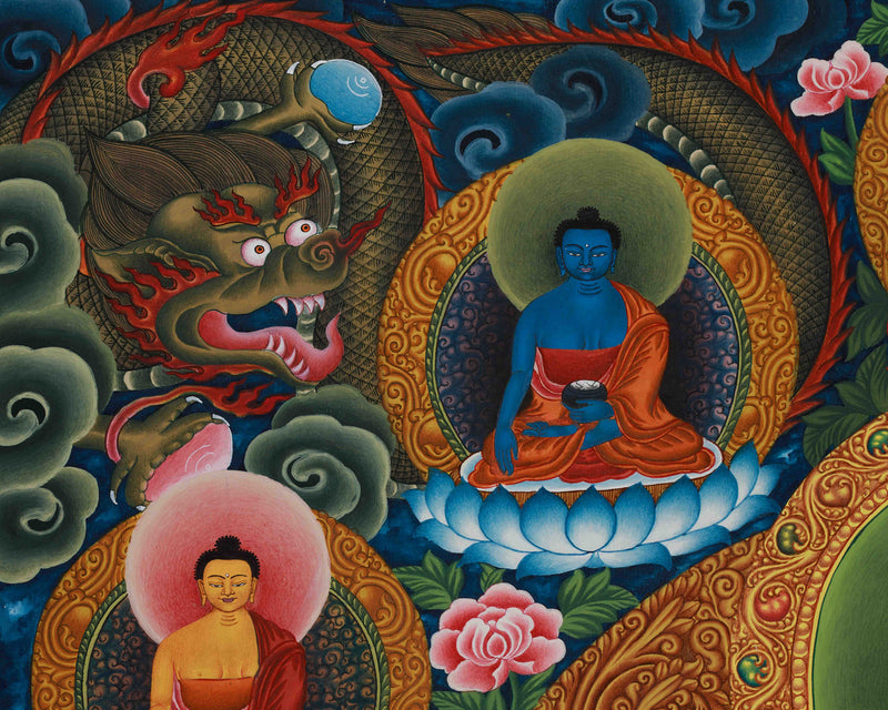 Tibetan Buddha Shakyamuni Artistry | Enlightenment & Dharma Painting for Sacred Spaces