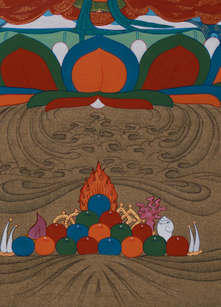 Wisdom Buddha, Manjushri Thangka | Hand-Painted Bodhosattva Painting