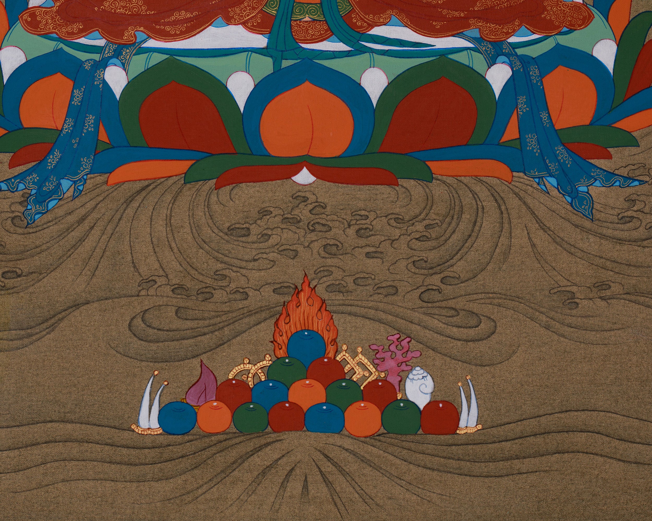 Wisdom Buddha, Manjushri Thangka | Hand-Painted Bodhosattva Painting