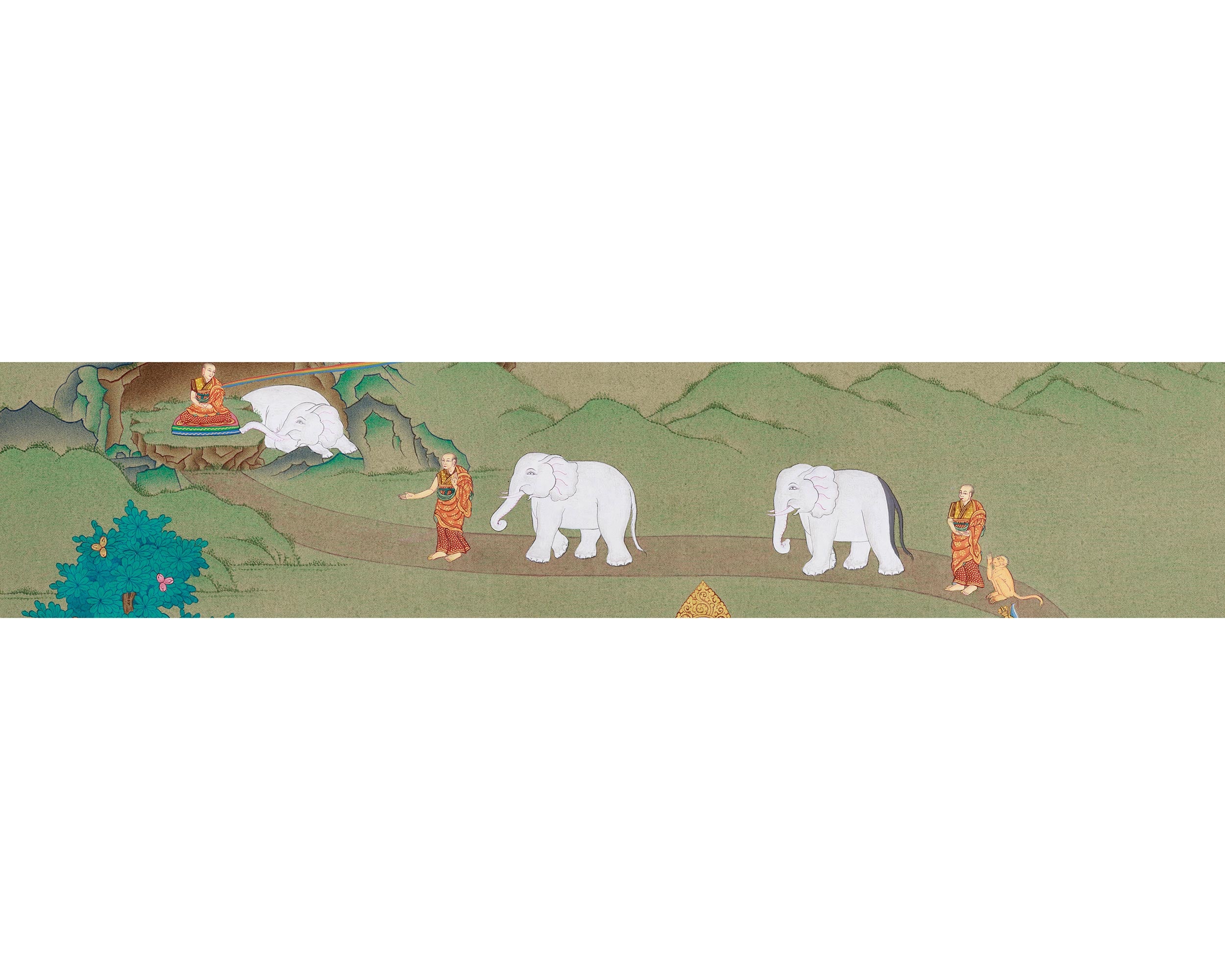 Samatha Thangka | Nine Stages Of Samatha Practice | Meditation Decor