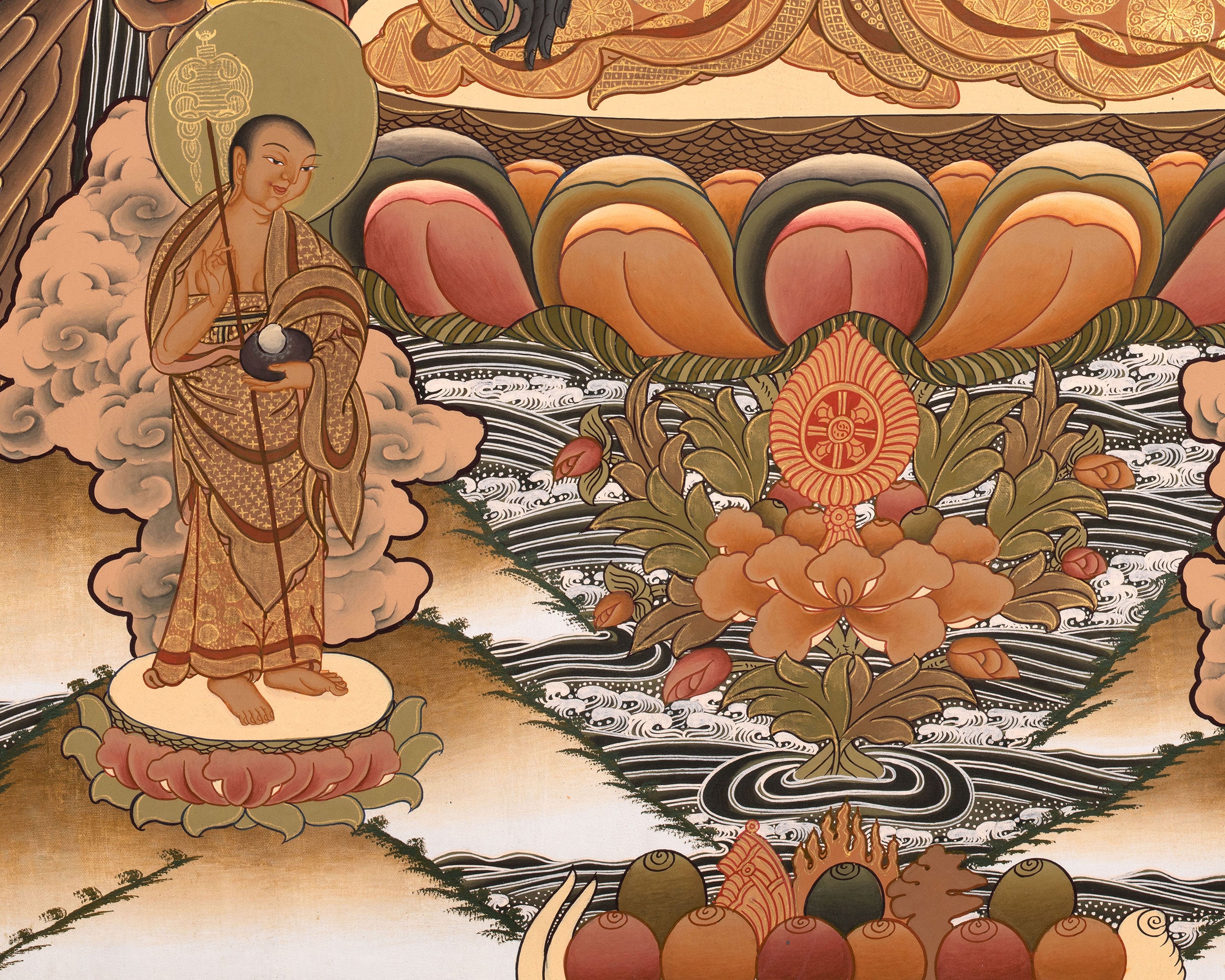 Healing Medicine Buddha Painting | Spiritual Protection and Well-Being