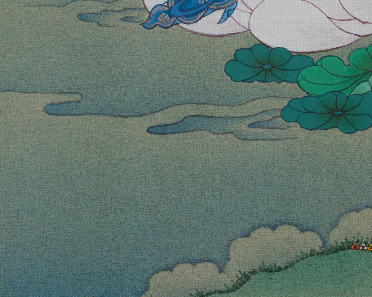 Manjushri Meditation Art | Bodhisattva of Wisdom and Enlightened Knowledge