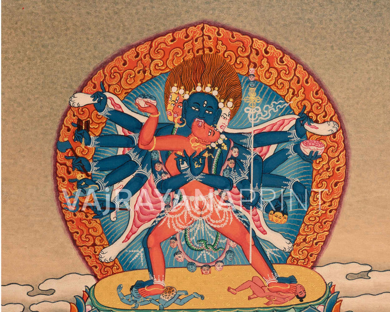 Buddha Shakyamuni Thangka Print | Print for Divine Blessings in the Journey to Enlightenment