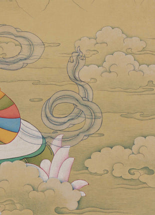 Artistic Vajra sattva Purification Buddha Thangka | Buddhist Masterpiece