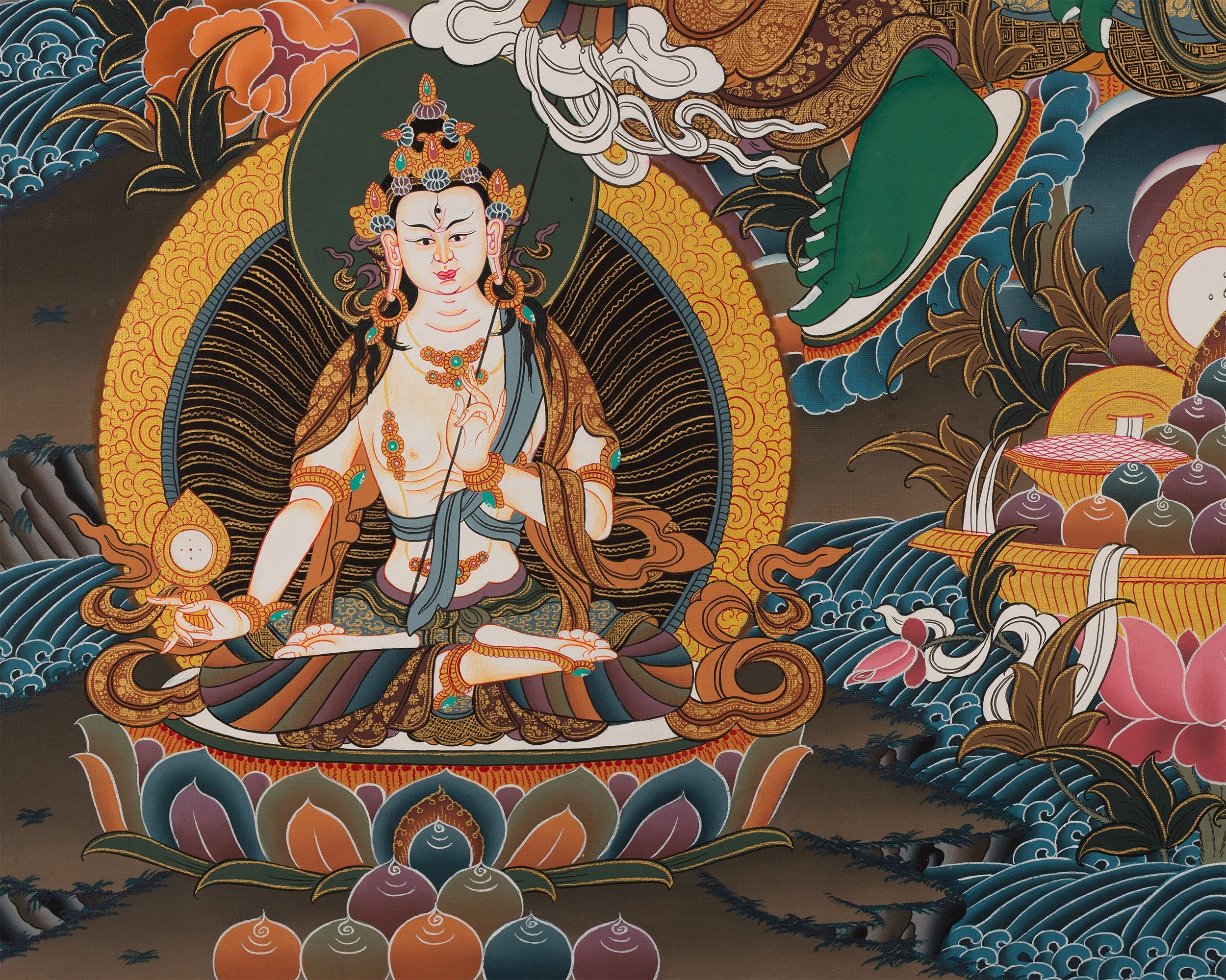Original Green Tara Thangka | The Goddess of Compassion and Protection