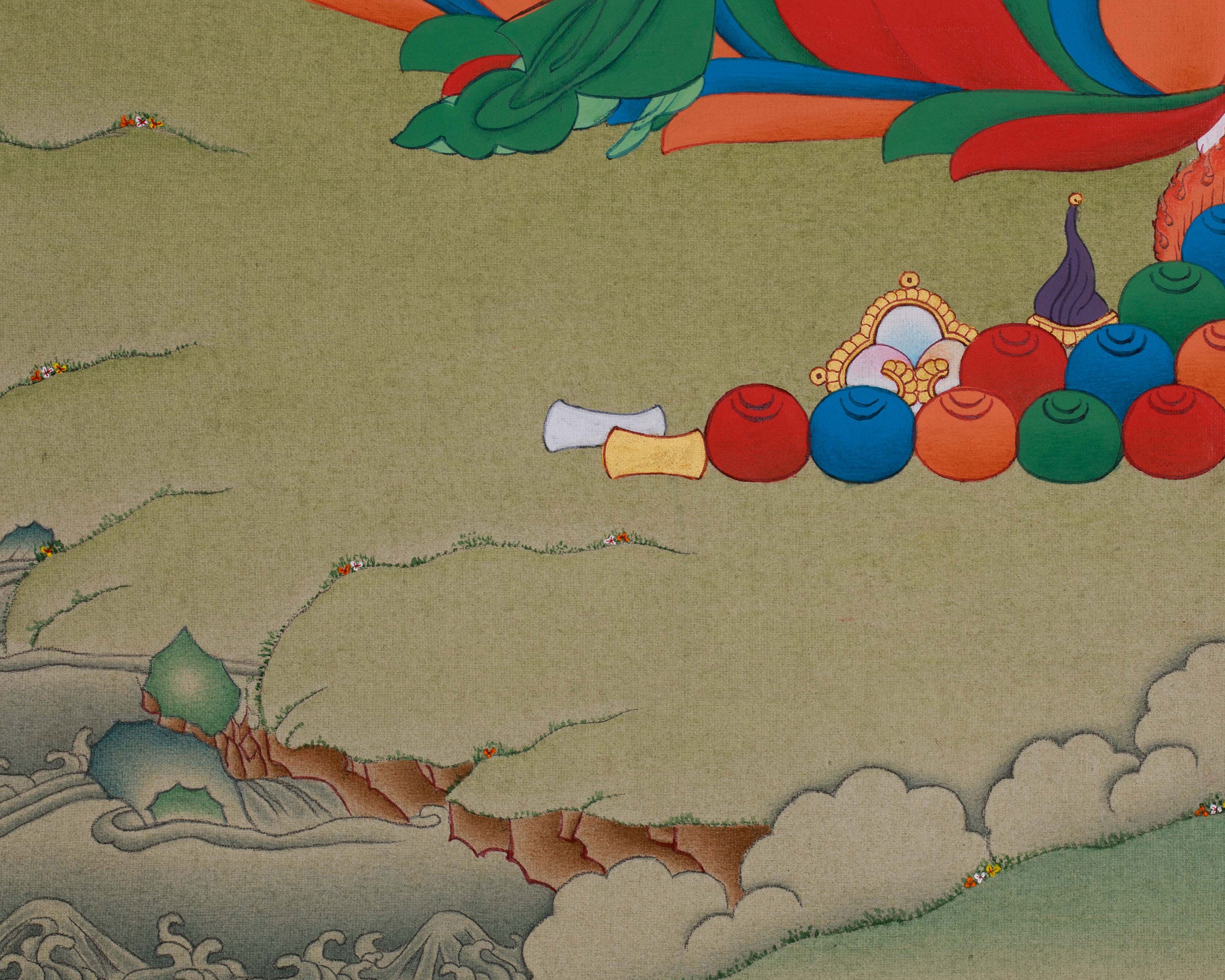 Sacred Mitrupa Thangka | Embodiment of Mirror-like Wisdom in Buddhist Art