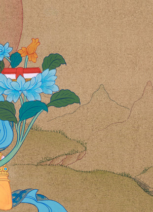 Manjushri Buddha | Handpainted Buddha Thangka Art