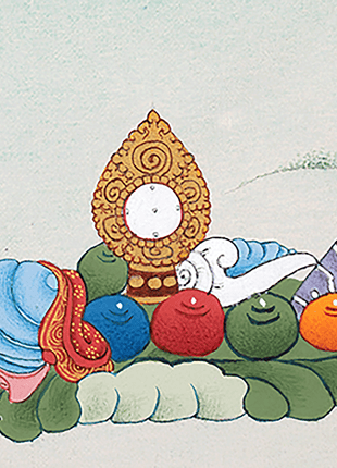 Dzambhala Thangka | Wealth Deity of Tibetan Buddhism | Handpainted Thangka Art
