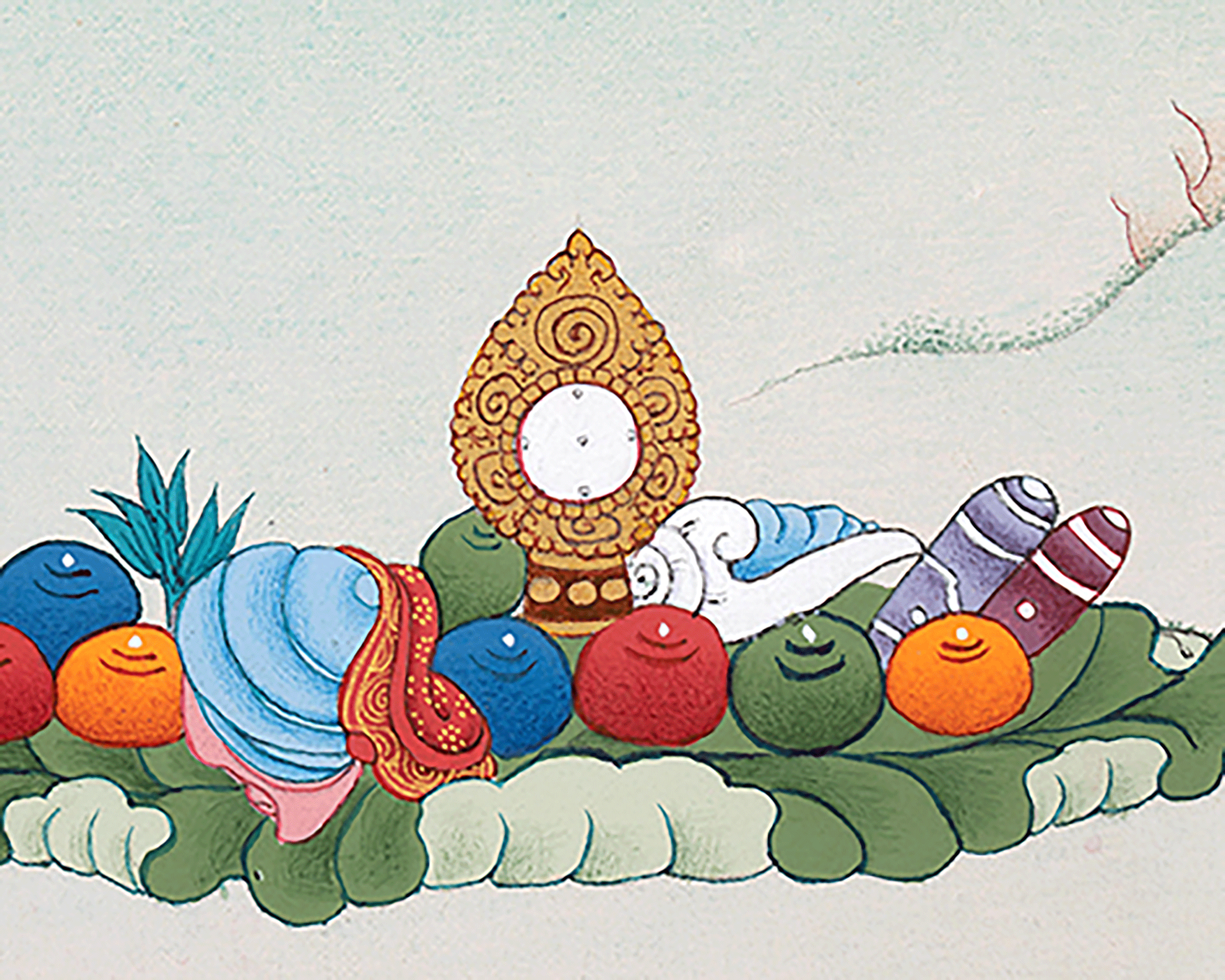 Dzambhala Thangka | Wealth Deity of Tibetan Buddhism | Handpainted Thangka Art