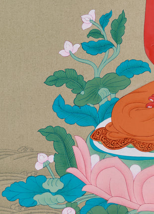 Buddha of Infinite Light - Red Amitabha Buddha Thangka