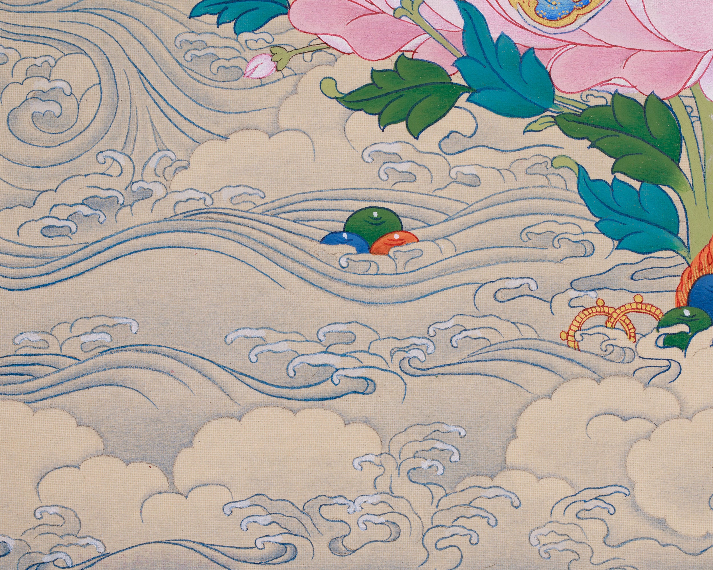 Hand-Painted Spiritual Leader, Guru Padmasambhava | The Lotus Guru of Protection