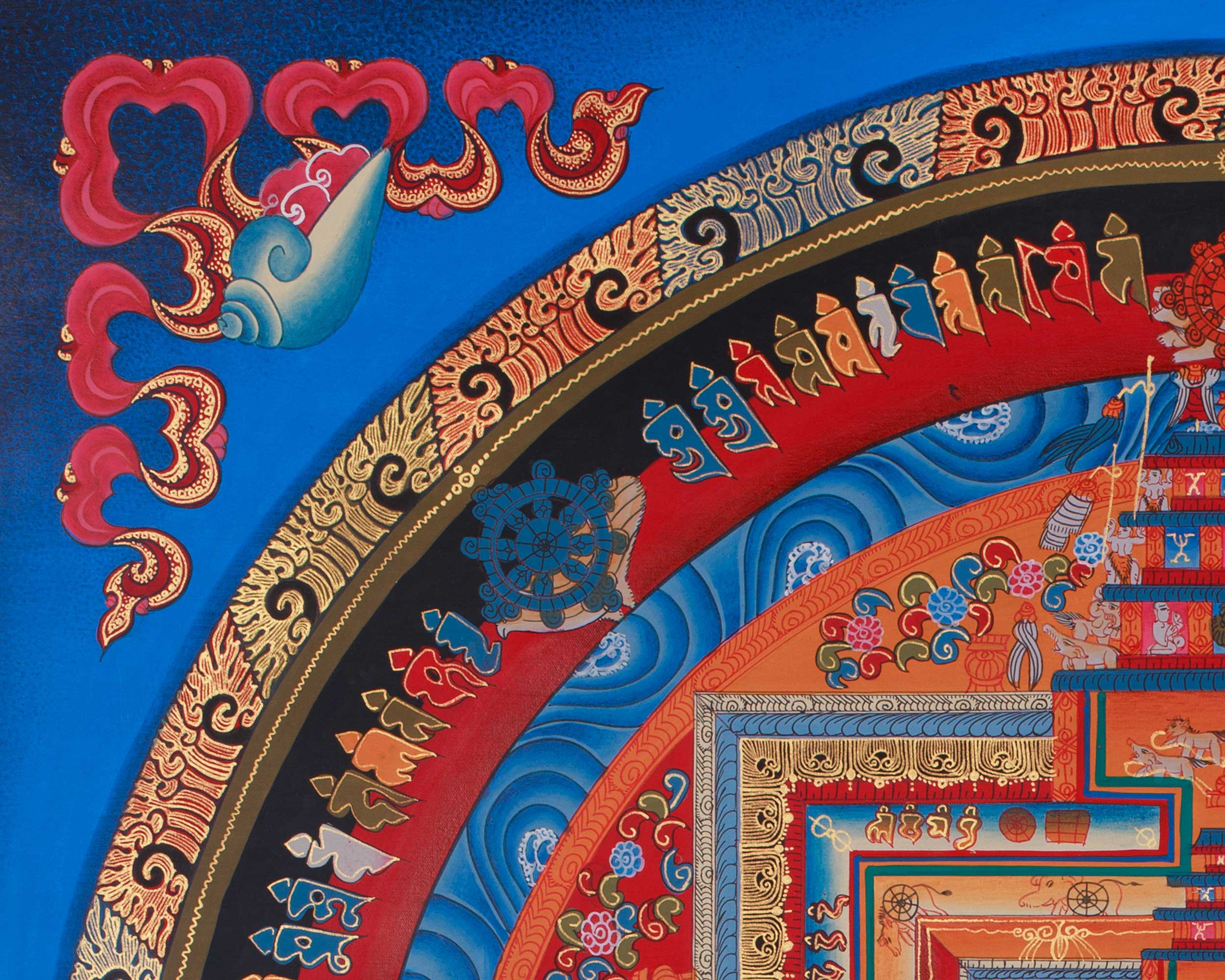 24-inch Kalachakra Mandala | Wheel of Time Painting