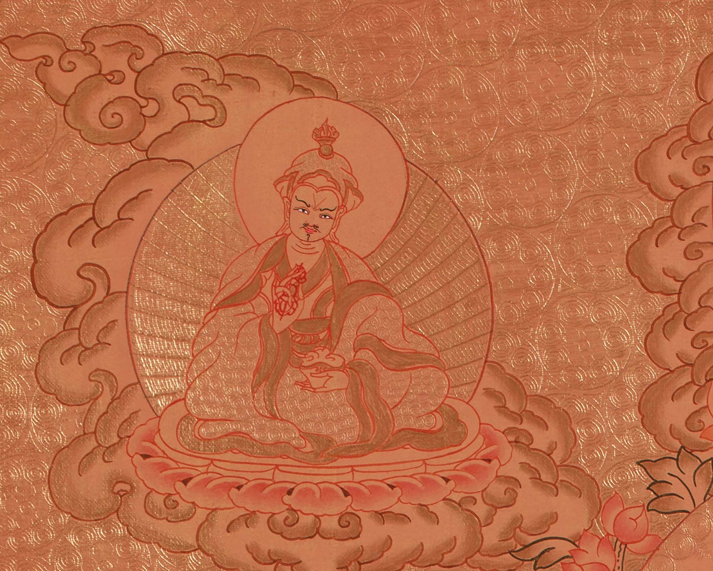 Tibetan White Tara Thangka | Wall Hanging Meditation and Yoga Art