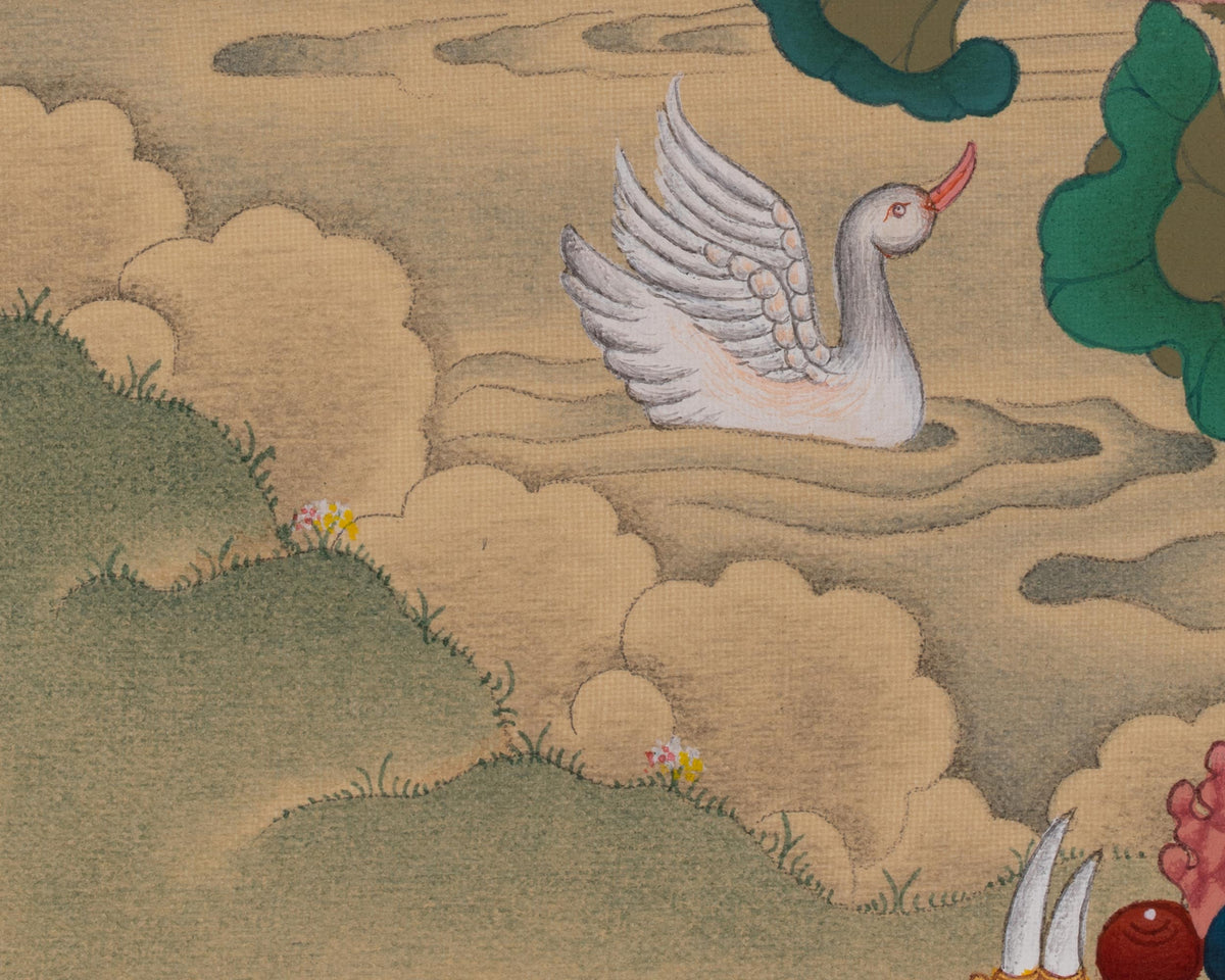 Saraswati Divine Art | Wisdom Deity | Traditional Spiritual Artwork