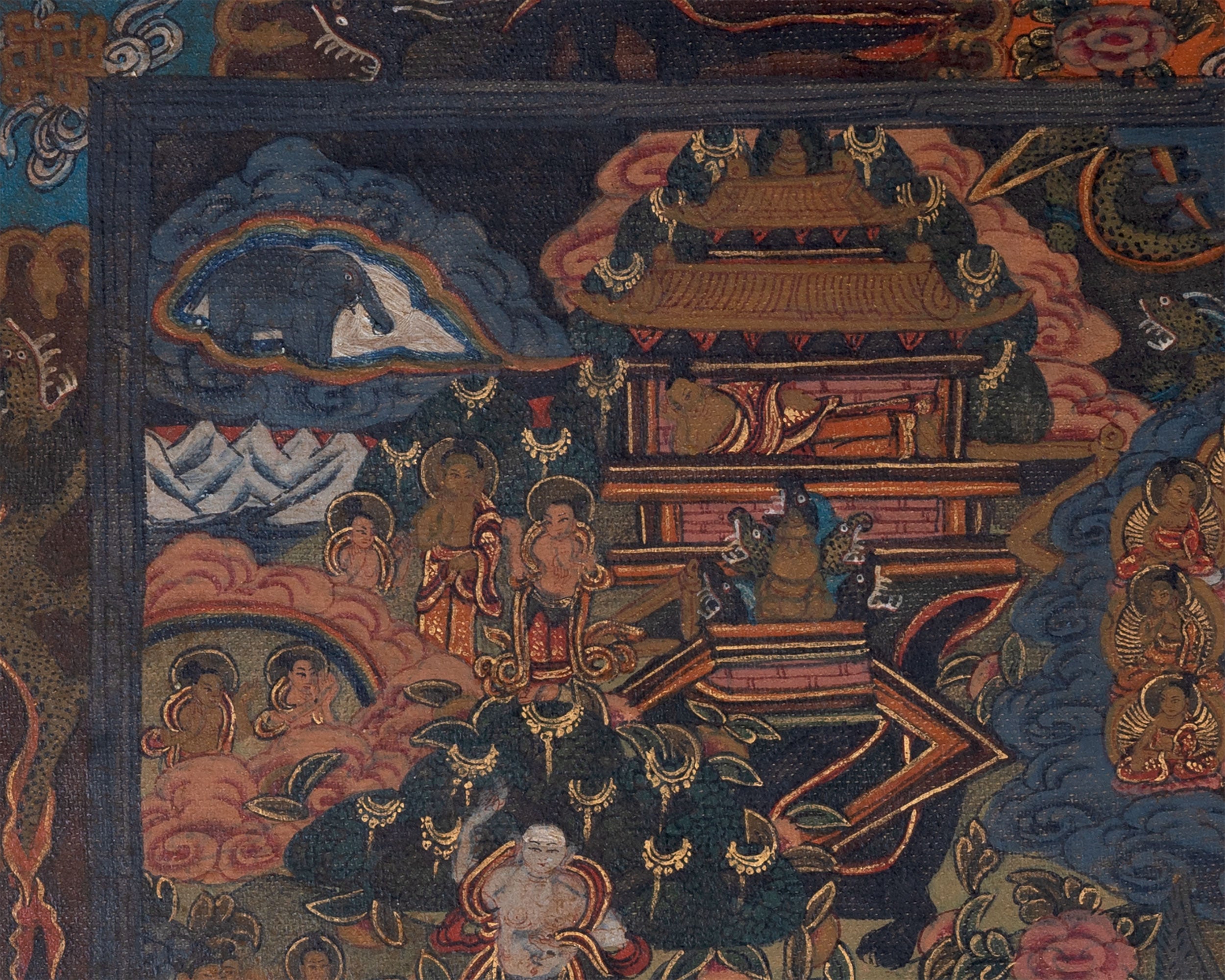 Life Of Shakyamuni Buddha | Traditional Tibetan Thangka | Wall Decors