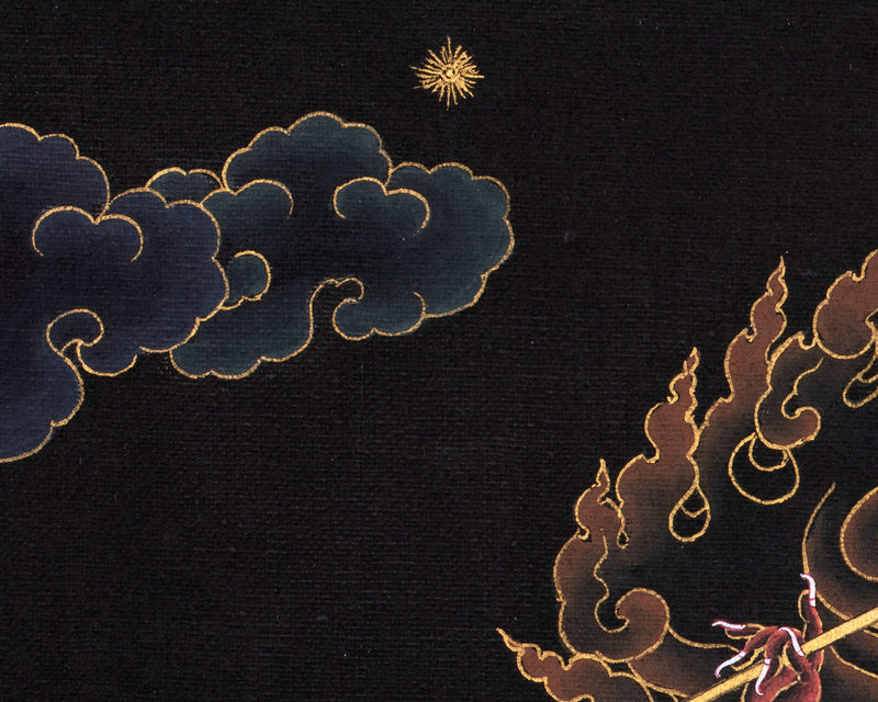 Wrathful Deity Ekajati Thangka | The Fierce Guardian of Enlightenment