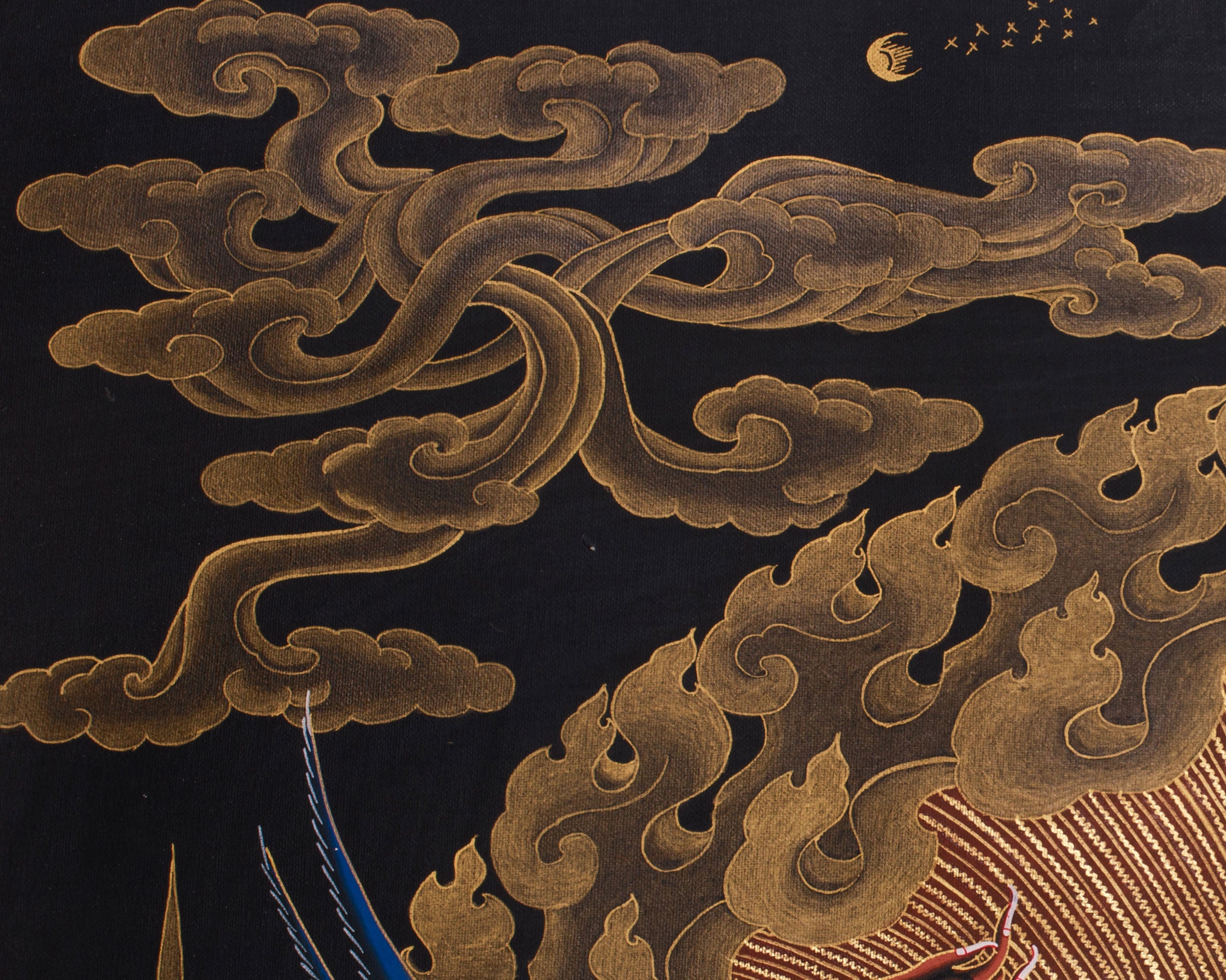 Chemchok Heruka with Consort |  Wrathful Tibetan Deity Thangka of Wisdom and Transformation