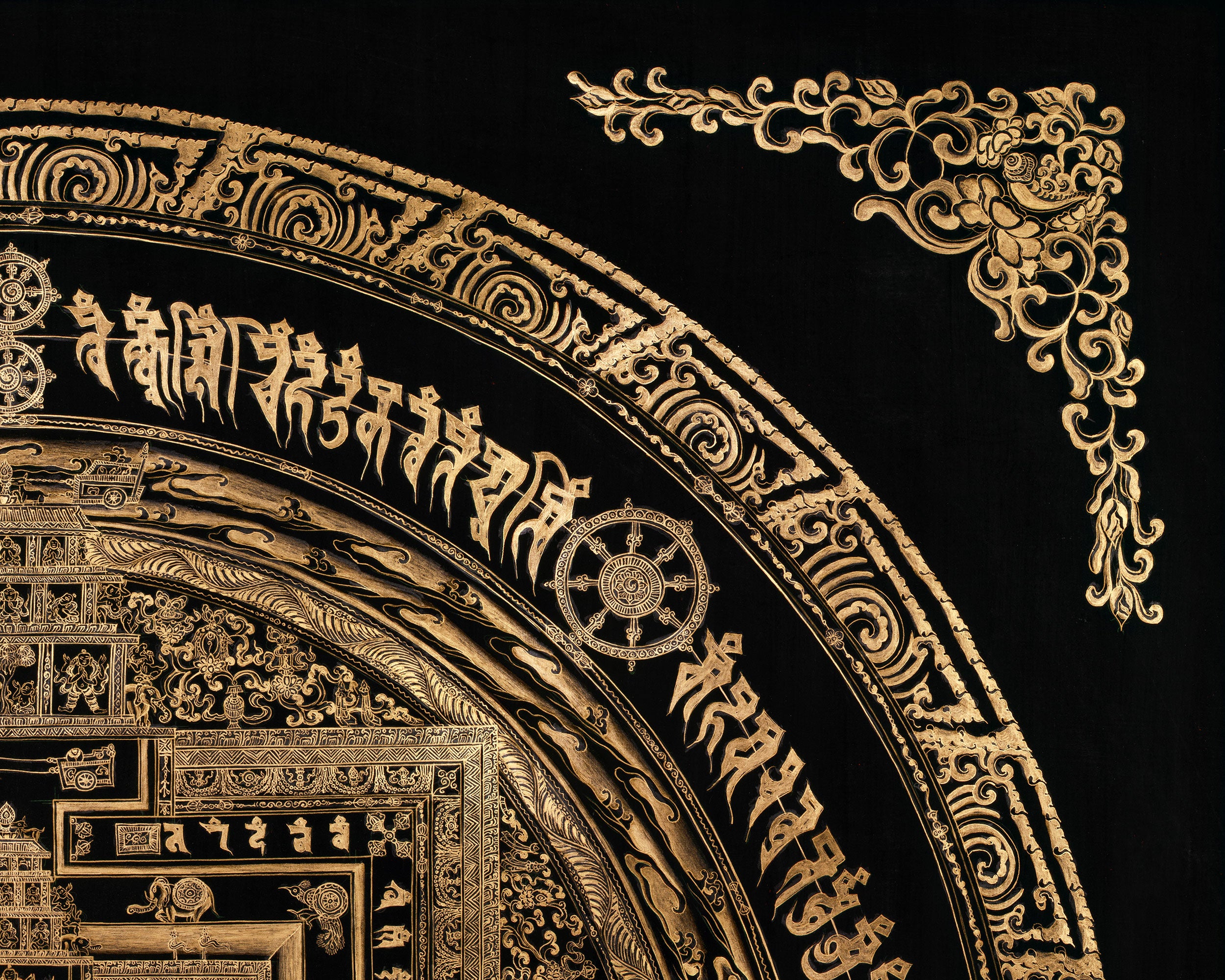 Kalachakra Mandala Print | A Sacred Wheel of Time and Cosmic Harmony