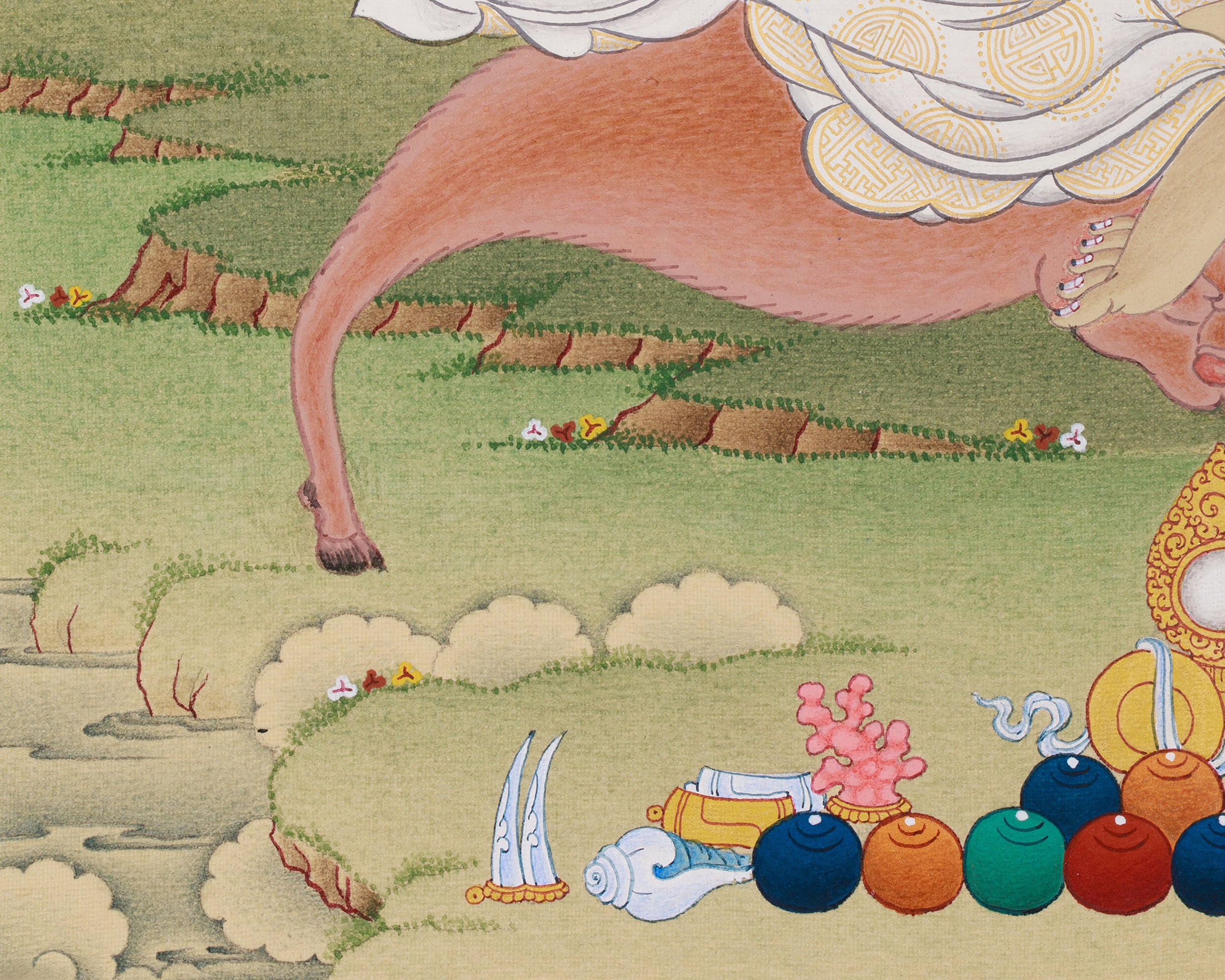 Buddhist Master Milarepa Thangka | The Divine Yogi of Tibetan Buddhism