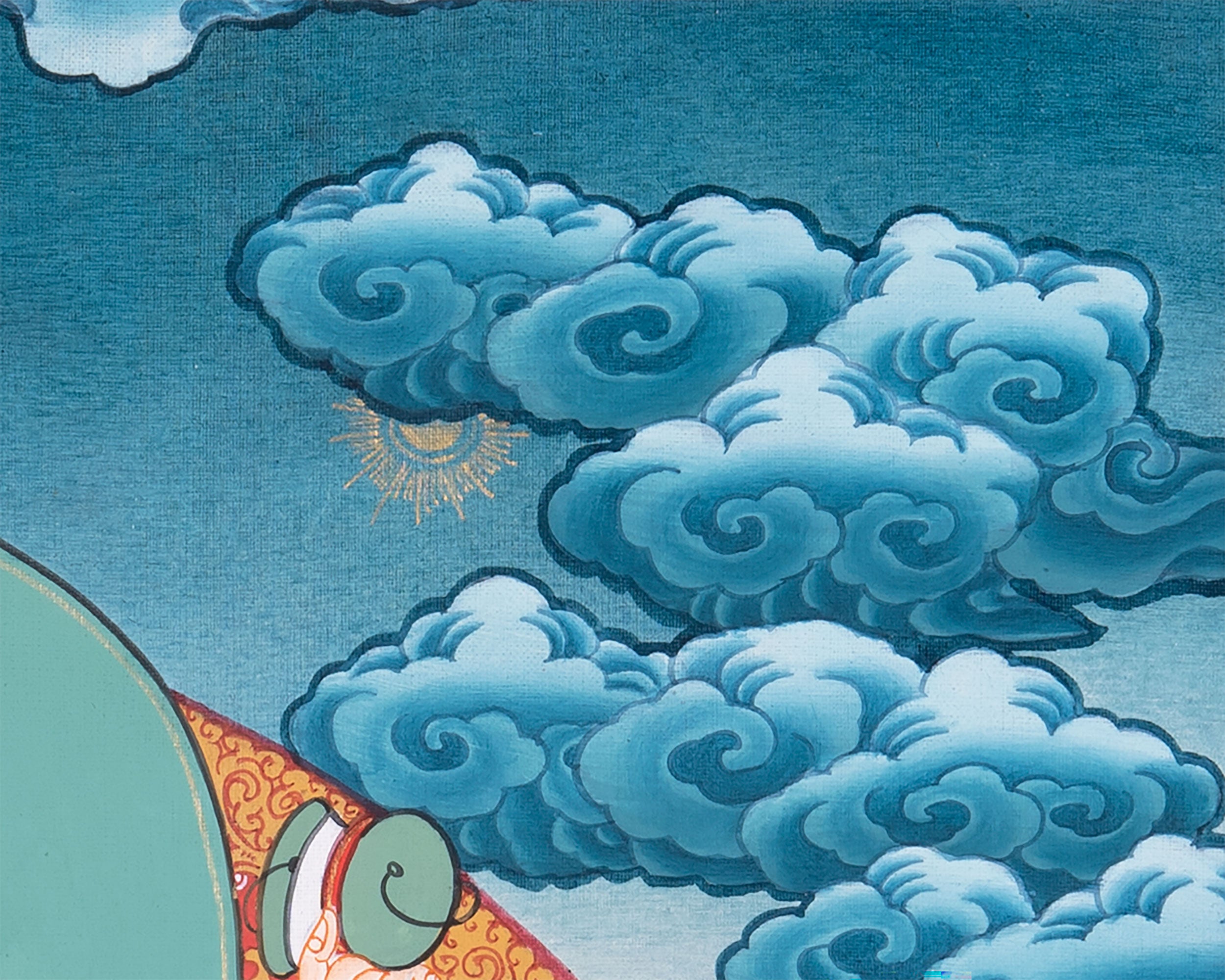 Avalokiteshvara Thangka Painting | Hanging Art For Office , Bedroom , Temple , Monastery or Farmhouse