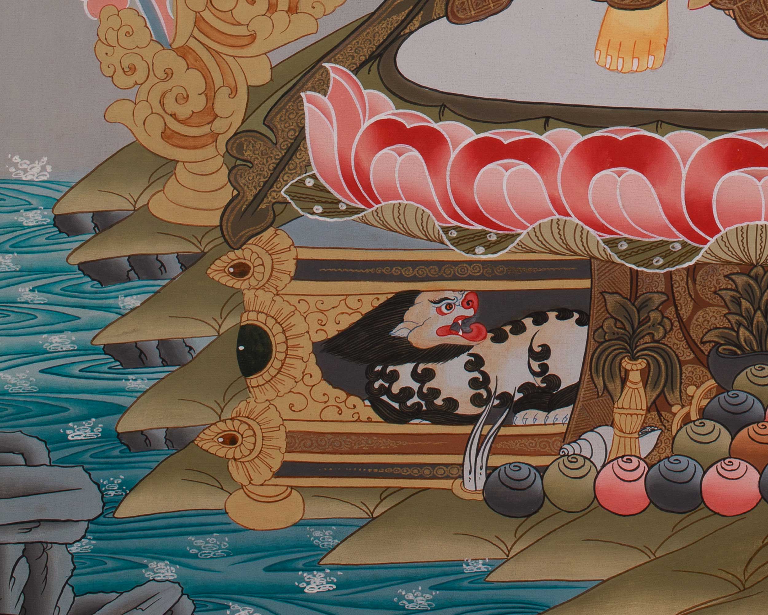 Tibetan Thangka Of Maitreya Buddha | Future Buddha